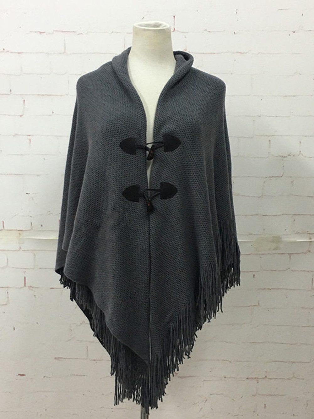 Autrucker Poncho Damen Poncho Schal, Kuscheliges Oversize Cape mit offener Front (1-St) Weicher Schulterumhang für Herbst und Winter – Bild 5 von 5