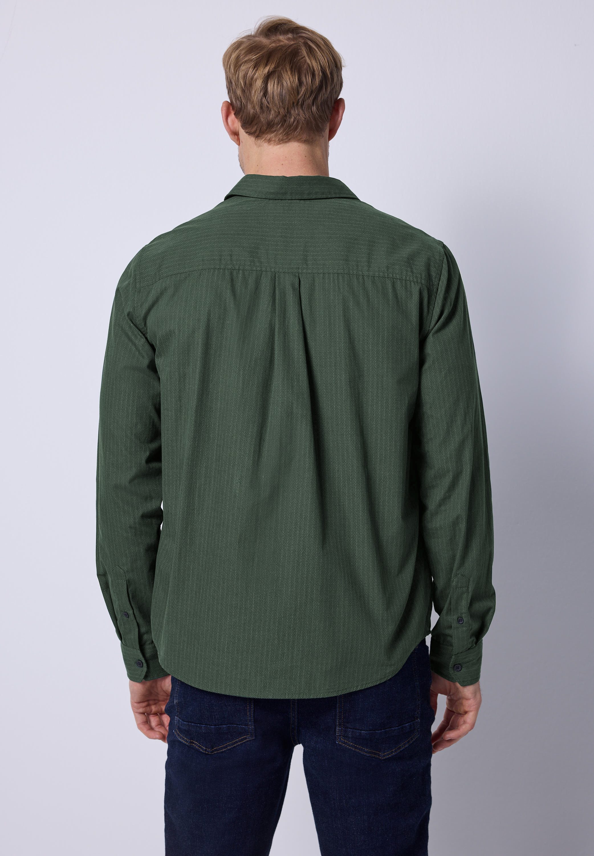 STREET ONE MEN Langarmhemd aus reiner Baumwolle günstig online kaufen