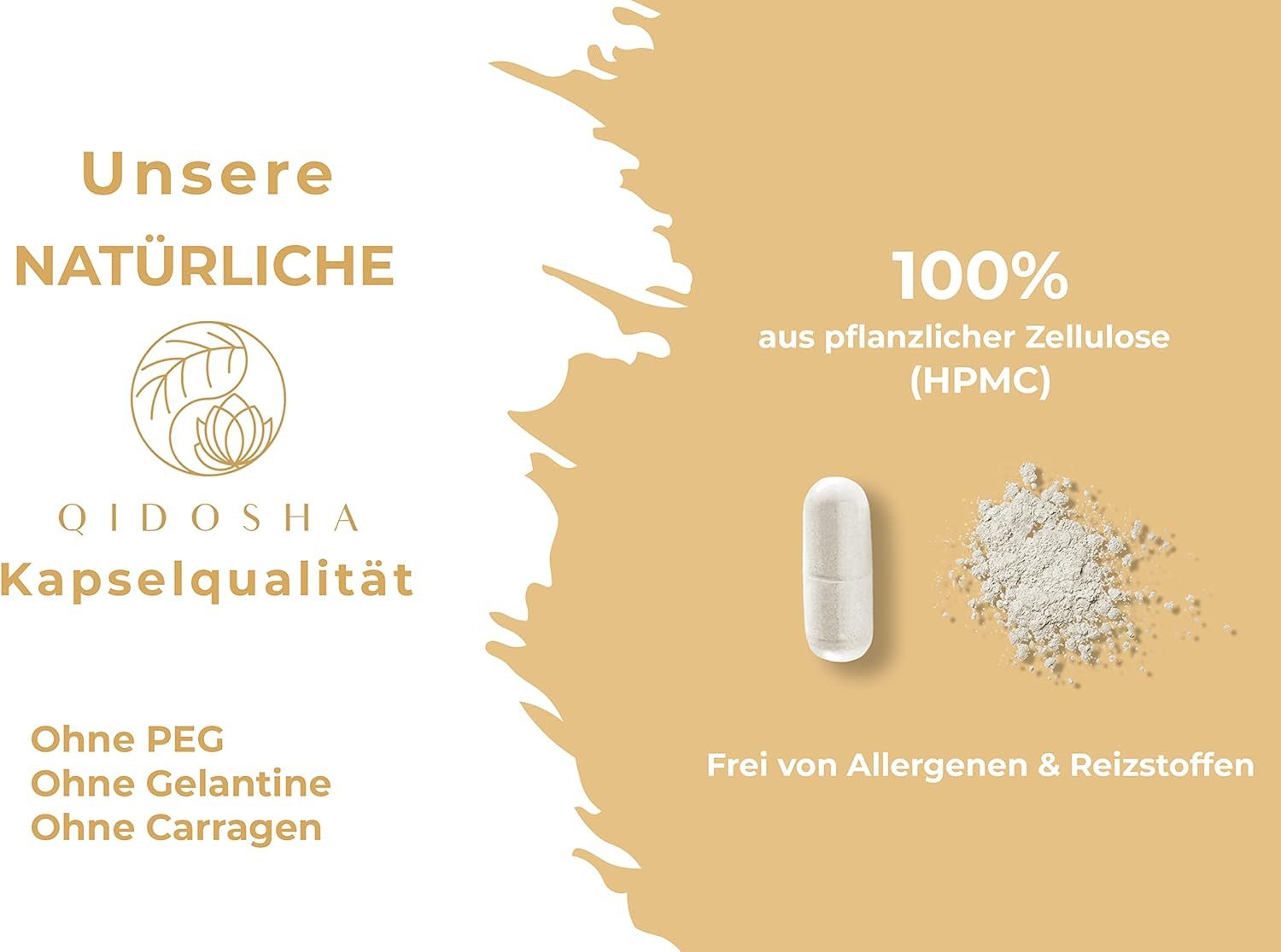 QIDOSHA Spermidin aus Weizenkeim-Extrakt Kapseln, 120 St., 93.6 g, Laborgeprüft