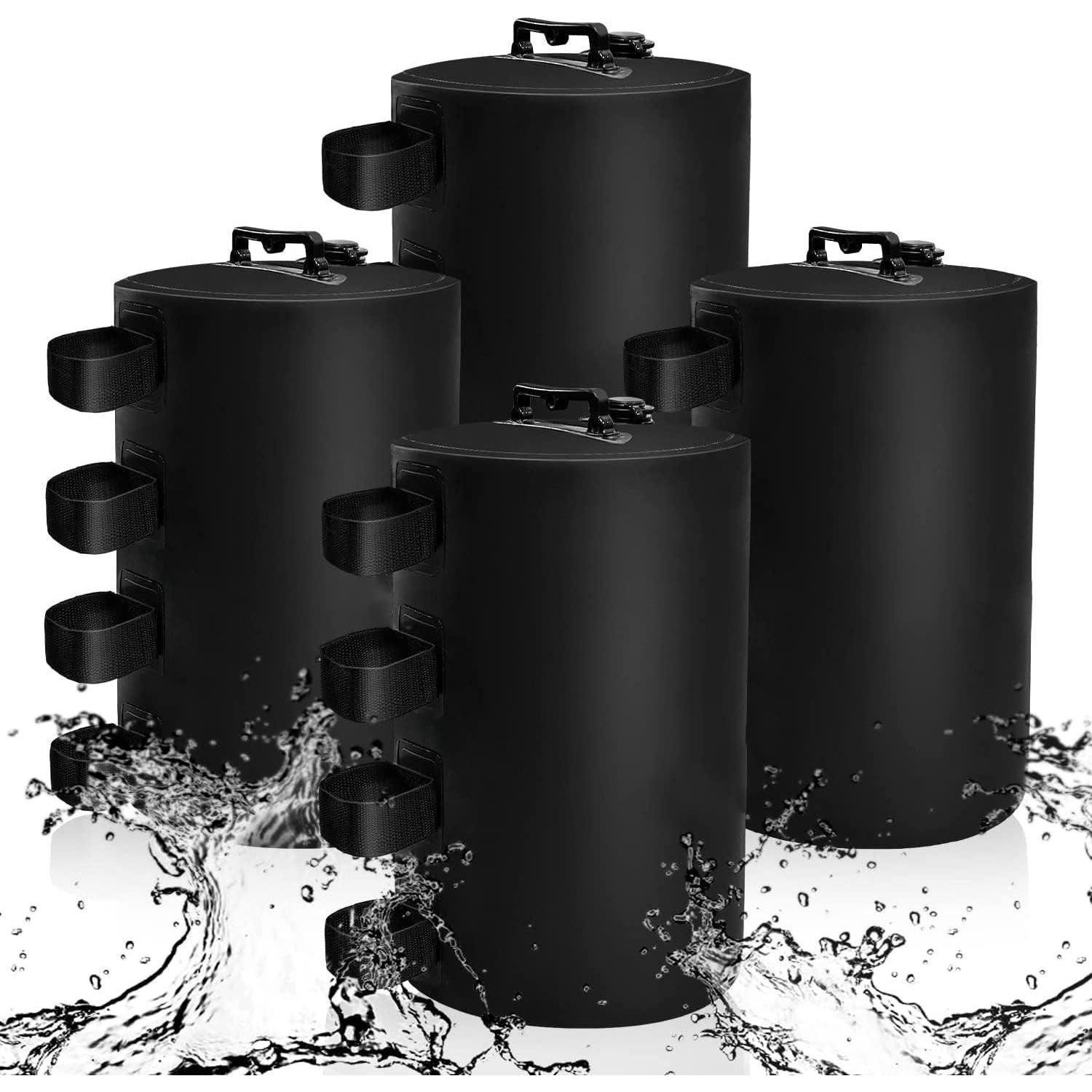 MRWiZMS Sandsack Pavillon Sandsack Set 4er Standfuß Gewichte Wasserbefüllbar Schwarz