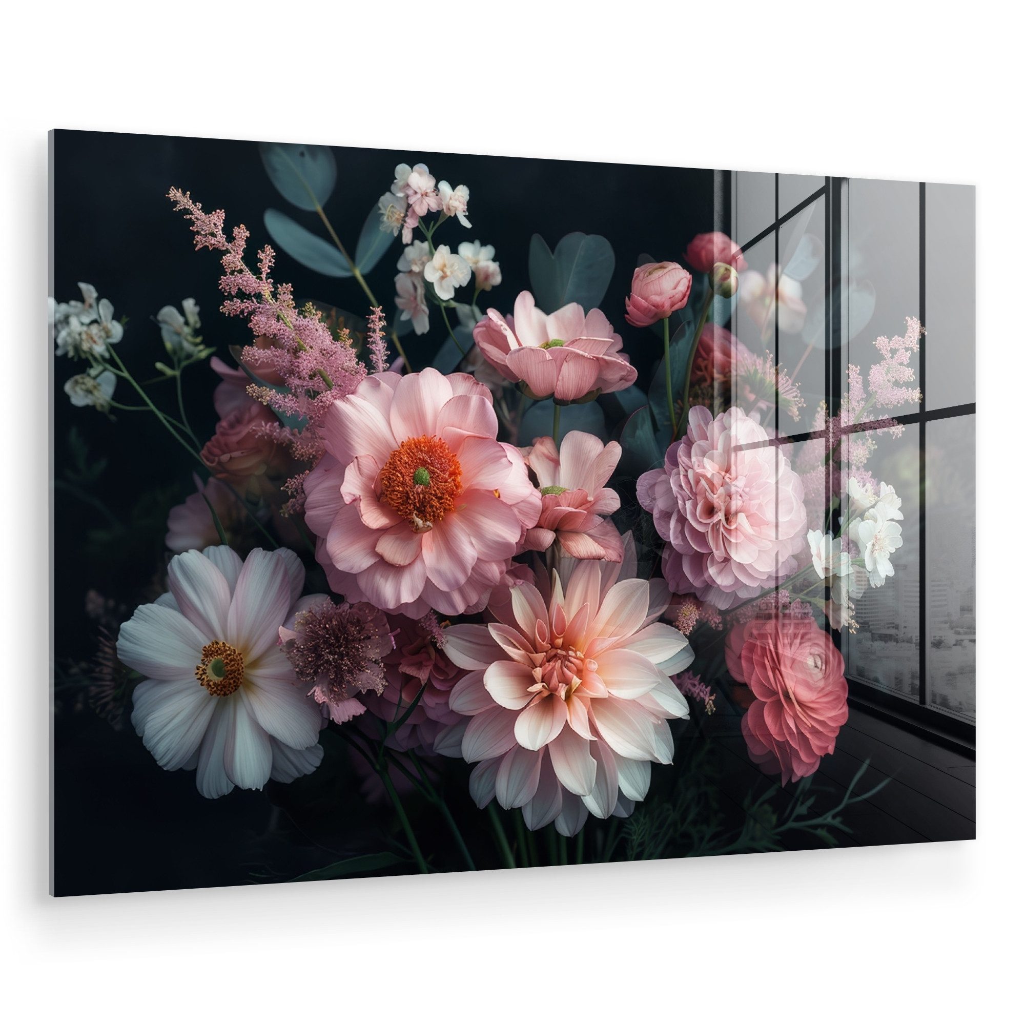 MuchoWow Acrylglasbild Blumen - Rosa - günstig online kaufen