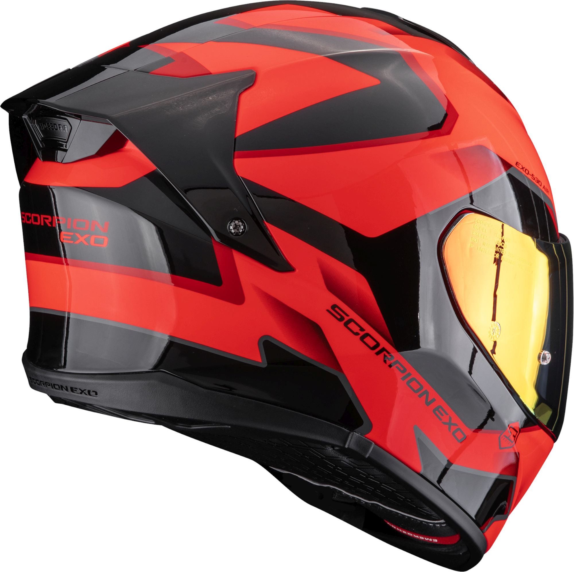 Scorpion Exo Motorradhelm Exo-530 Air Clip Helm, antifog beschichtet,vorbereitet für Kommunikationssystem,Notfalls