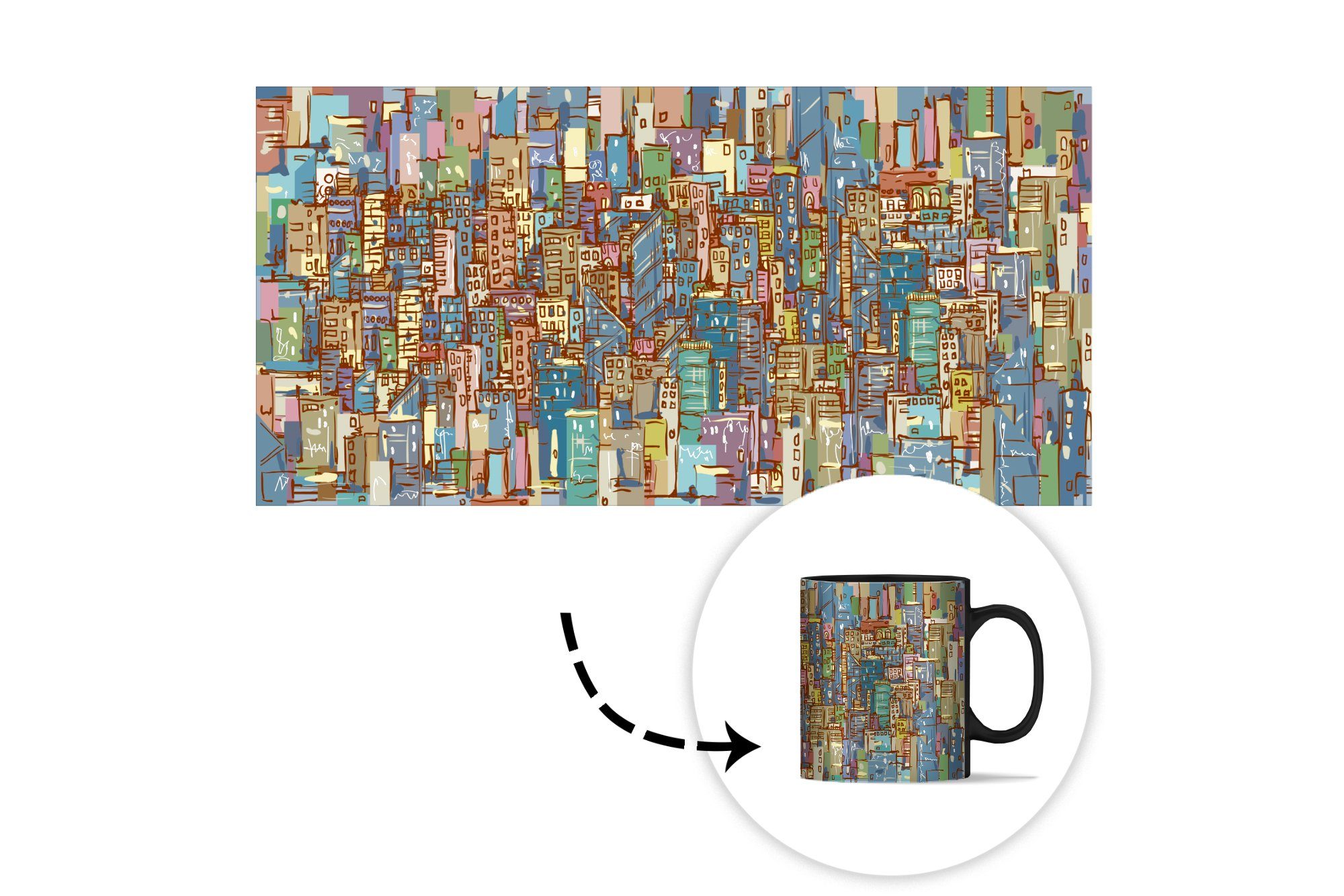 Kaffeetassen, Zaubertasse, MuchoWow Teetasse, Tasse Geschenk Keramik, Kunst, York New Farbwechsel, Farben - -
