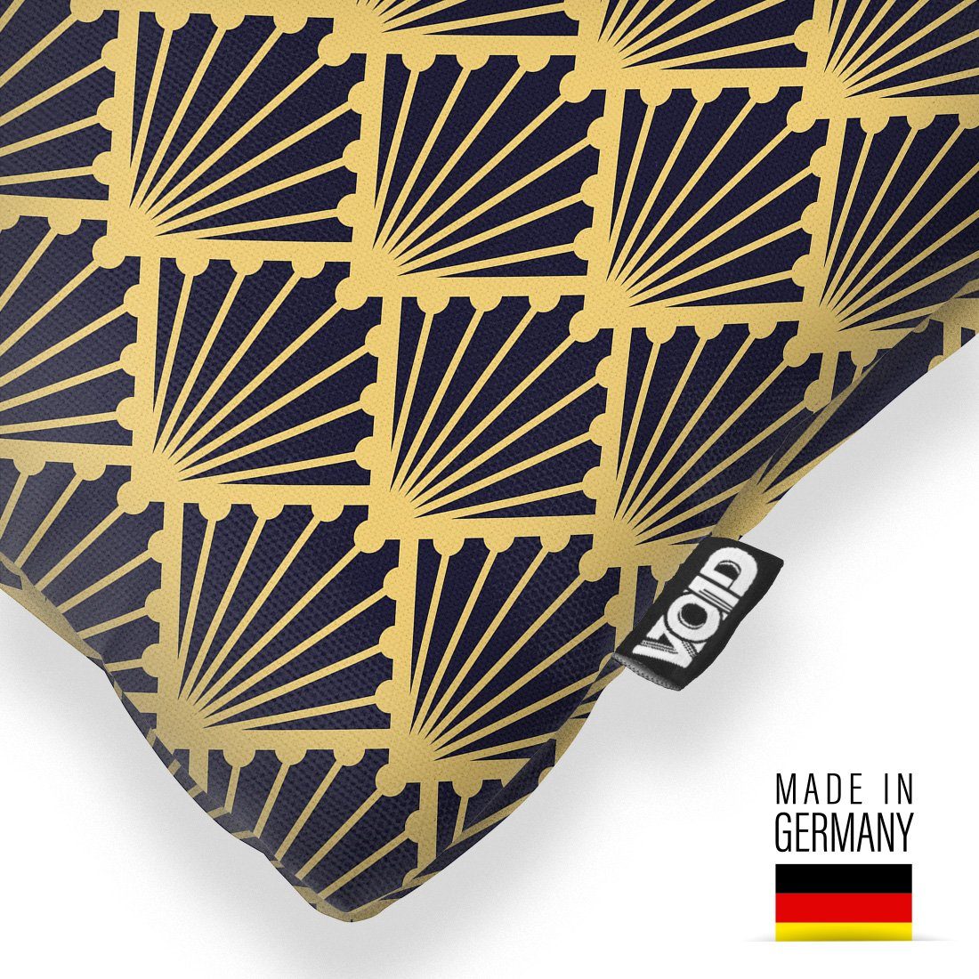 VOID Kissenbezug, (1 Stück), Art Deco Muster Blau Retro Kunst Luxus Wohnzimmer ration klassisch ge