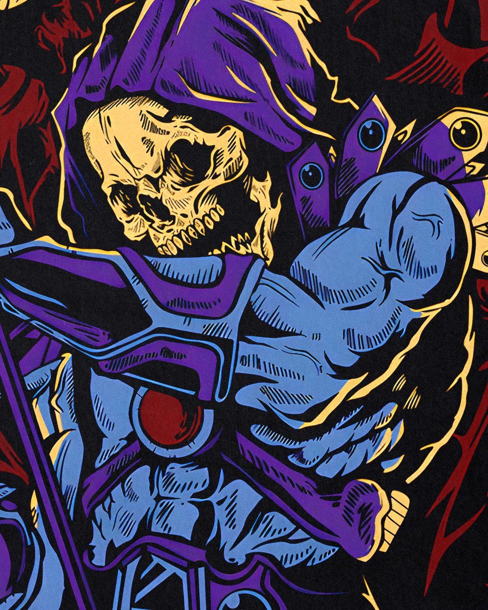 skeletor style3 of Skeleton T-Shirt masters Print-Shirt he-man Herren Rock the universe