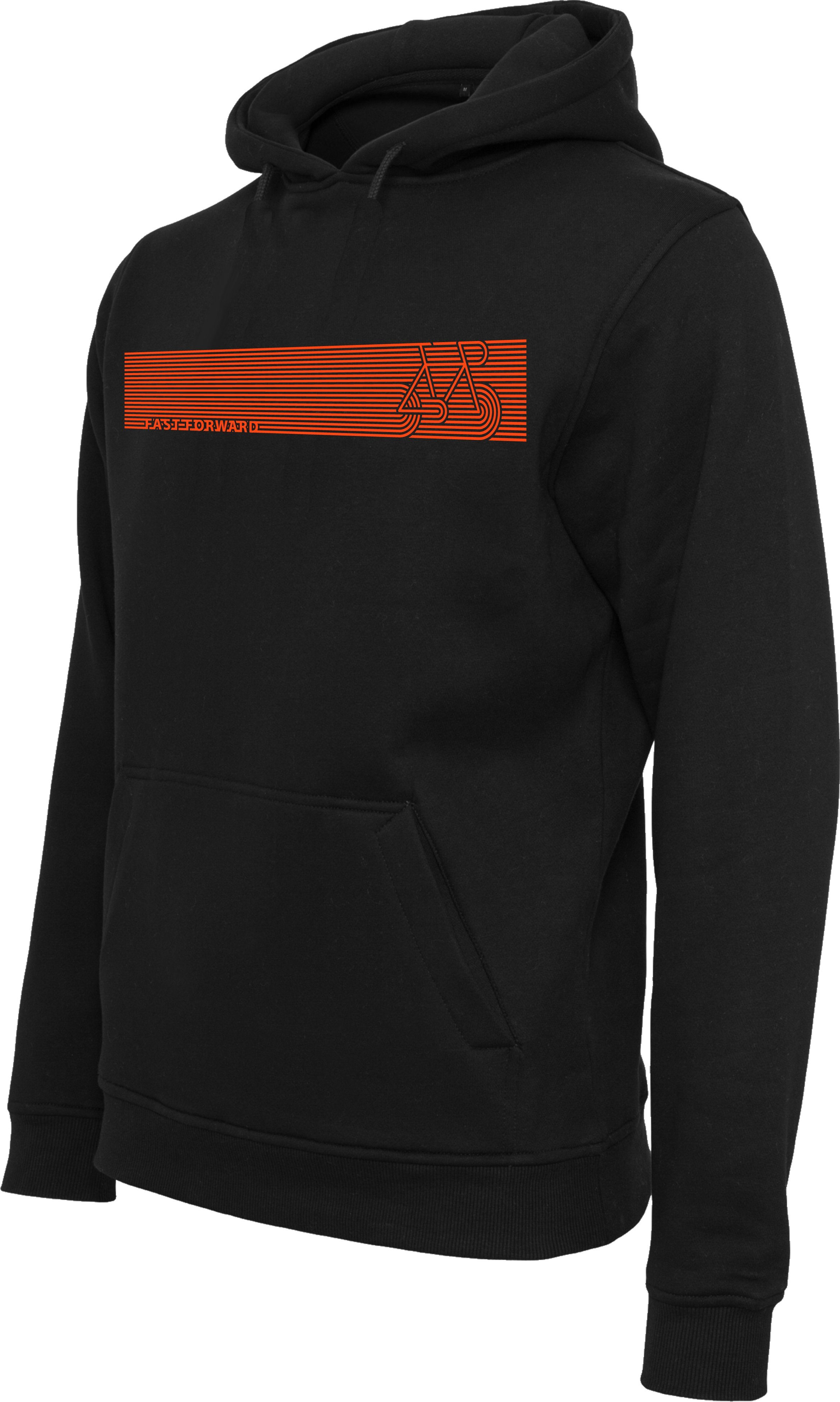 Baddery Kapuzenpullover Fahrrad Hoodie: "Fast Forward" - Pullover Herren, hochwertiger Siebdruck