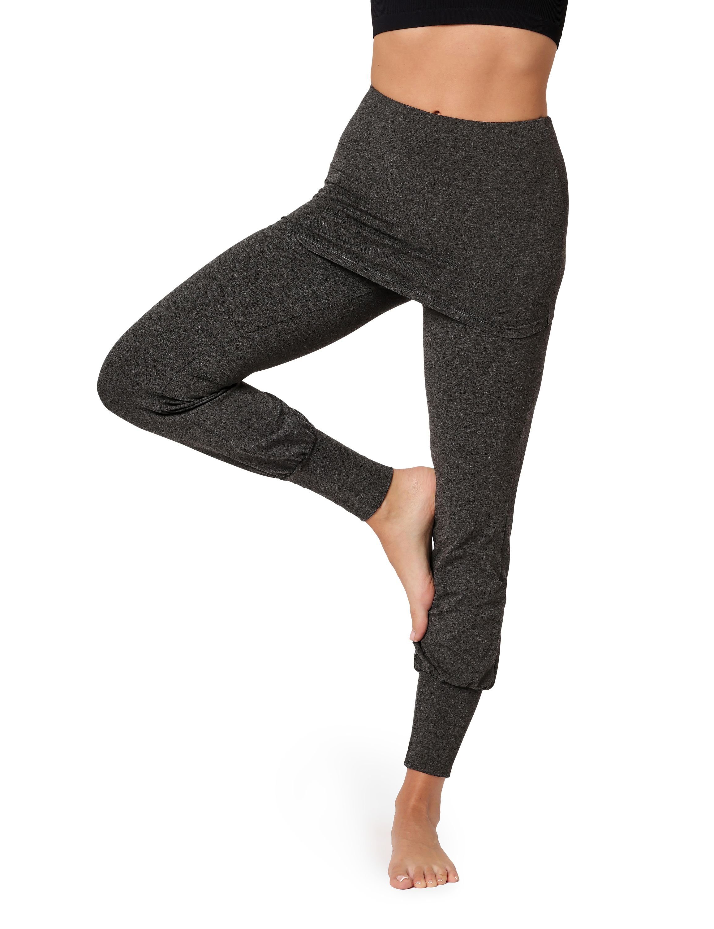 Bellivalini Leggings Damen Yogahose mit Rock Lang Trainingshose BLV50-275 (1-tlg) ohne Dunkelmelange