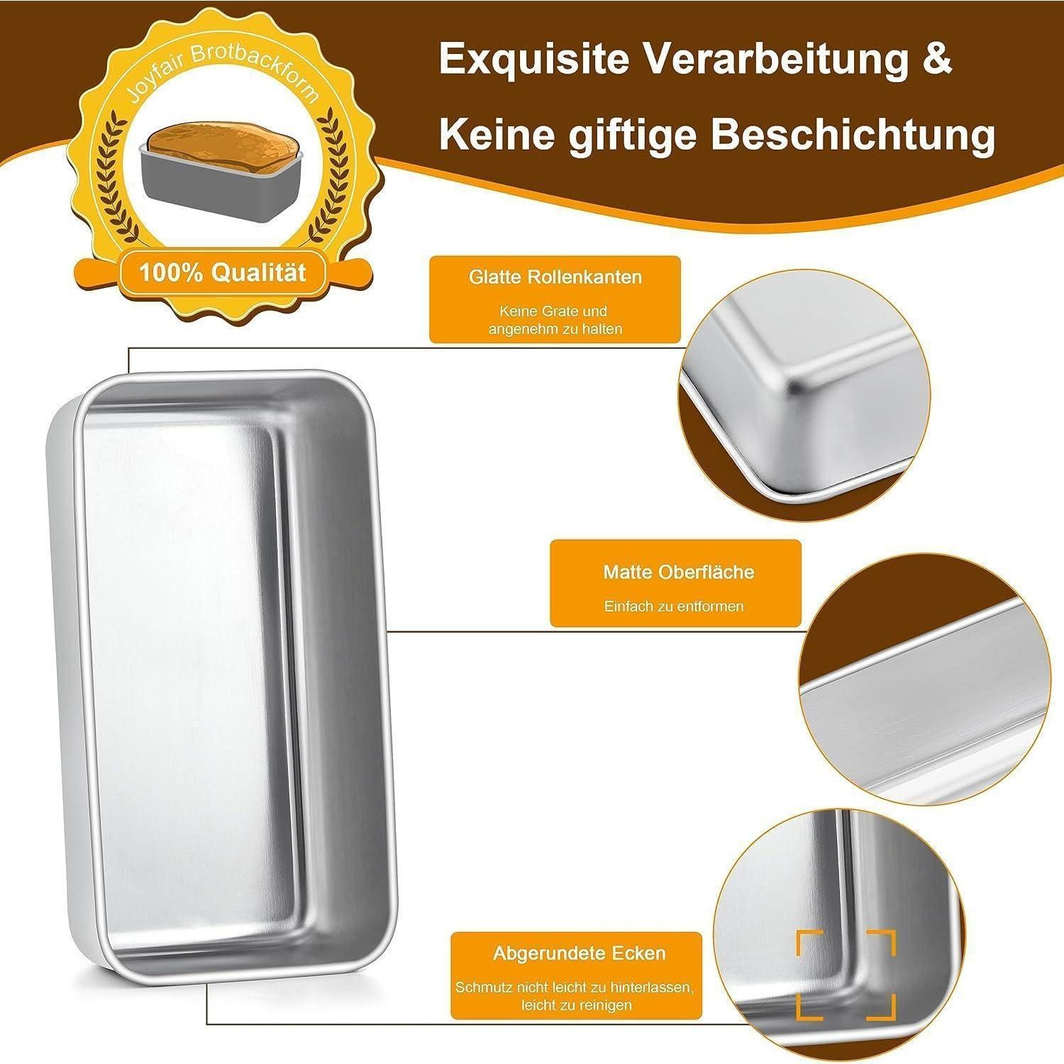 LuxusKollektion Brotbackform Brotbackform Edelstahl Kastenform Toastbrot Königskuchenform 3