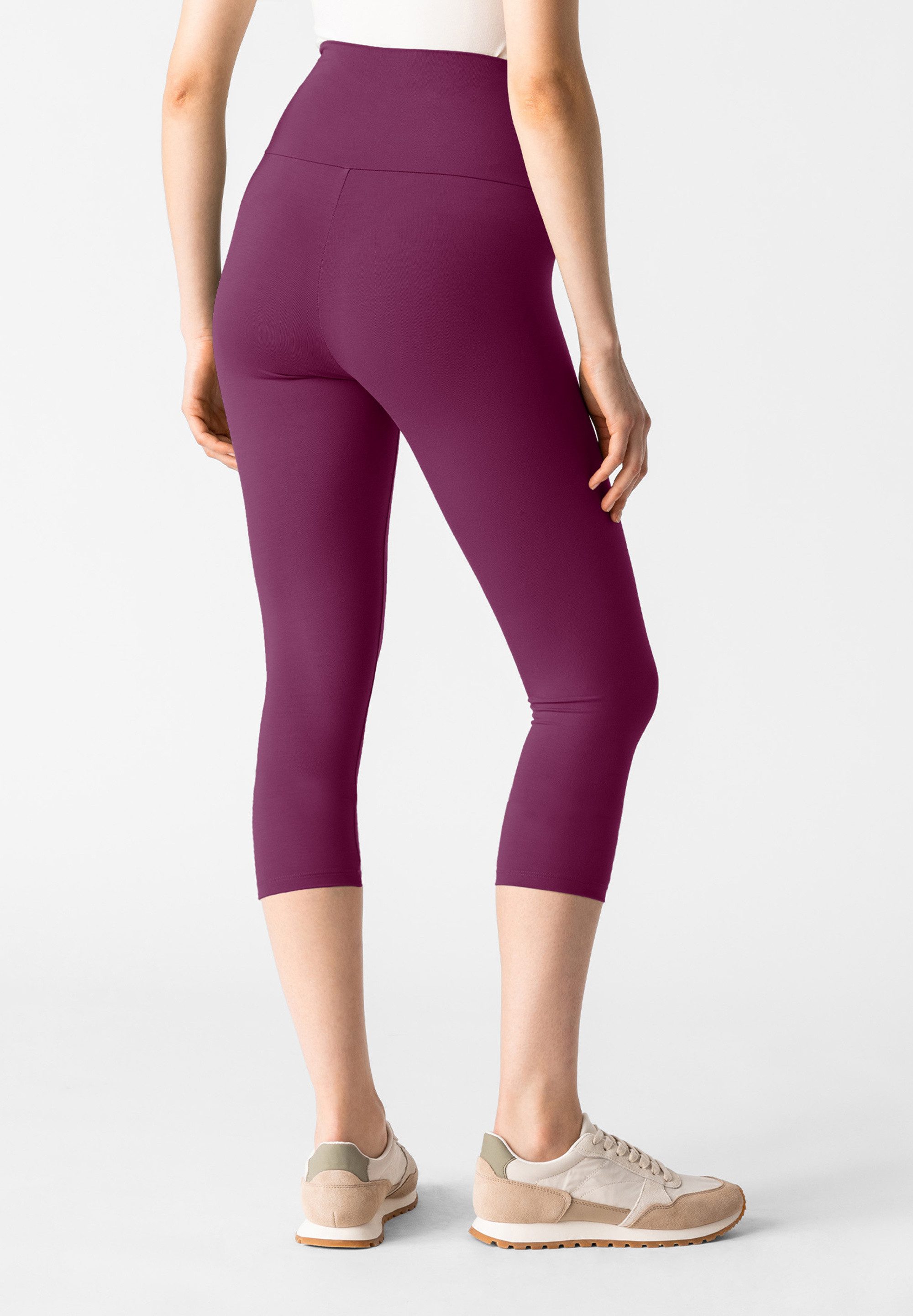 Les Lunes Leggings Luna 3/4 Leggings (Maya Leggings) Bambusviskose, 3/4 Länge, elastischer hoher Bund, bequeme Passform
