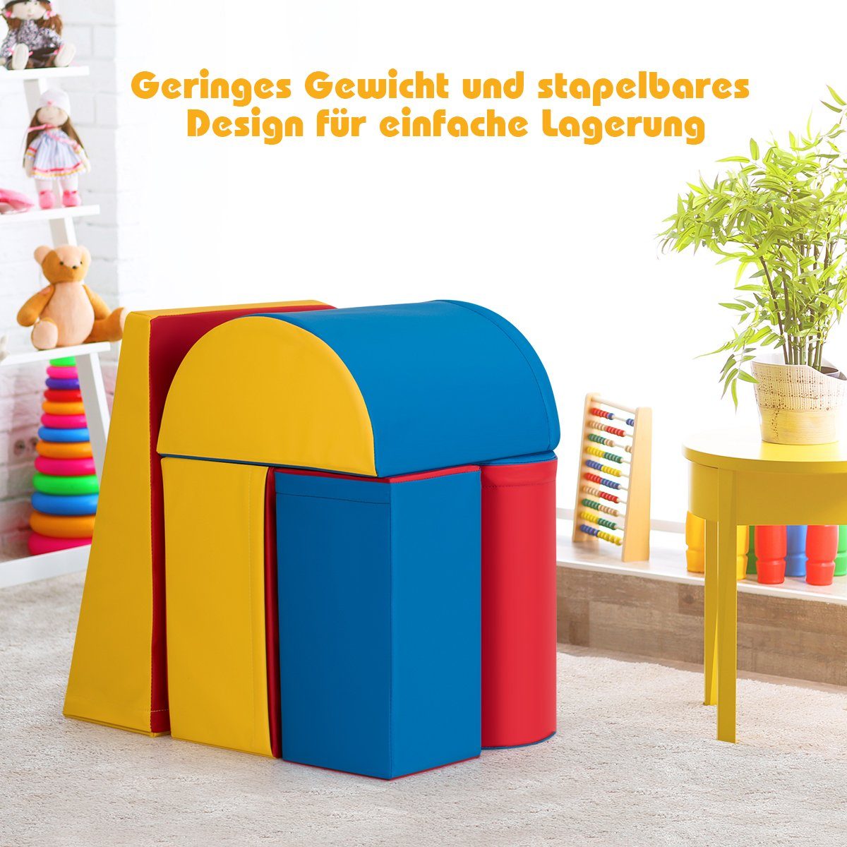 COSTWAY 5TLG. Schaumstoffbausteine Spielbausteine, für Baby & Kinder