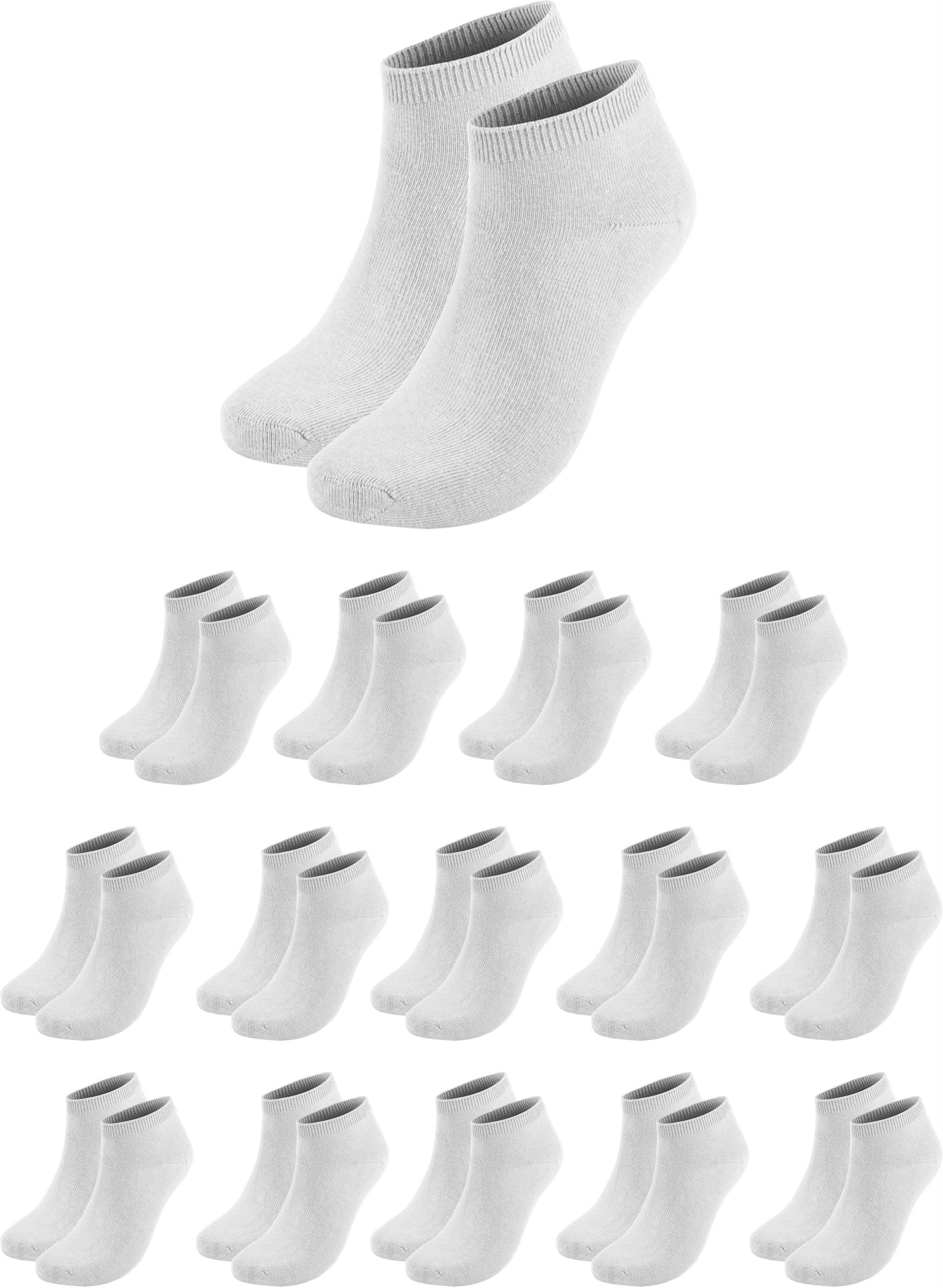 normani Sneakersocken 15 Paar Sneaker American (15er-Set, 15 Paar) handgekettelte Spitze Weiß