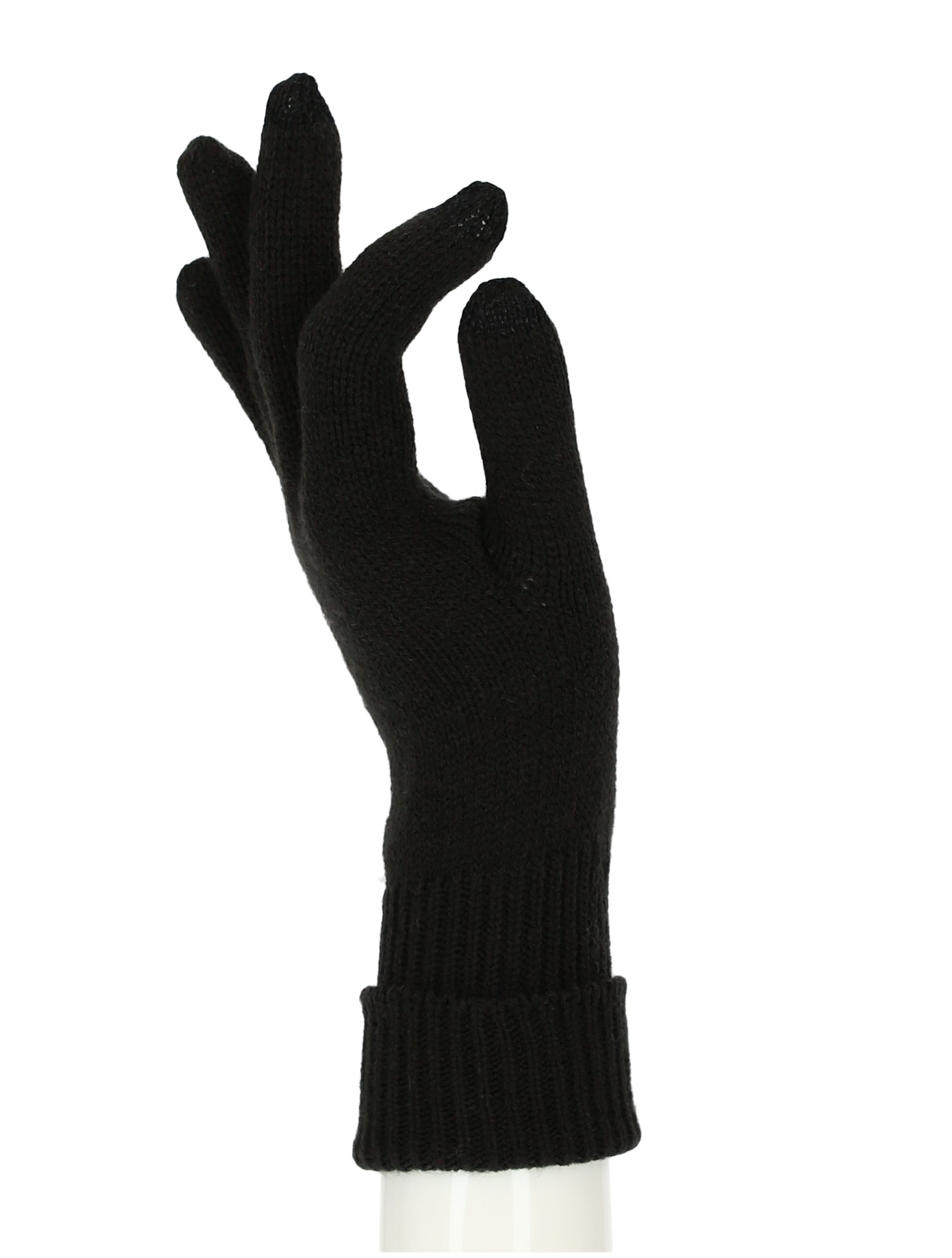 halsüberkopf Accessoires Strickhandschuhe Strickhandschuh weiche Strickhandschuhe schwarz