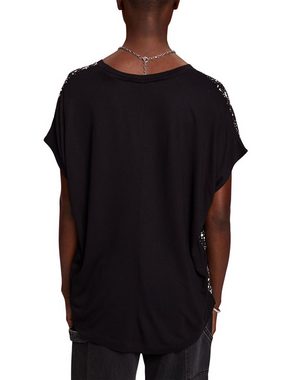 Esprit Collection T-Shirt T-Shirt aus Materialmix, LENZING™ ECOVERO™ (1-tlg)