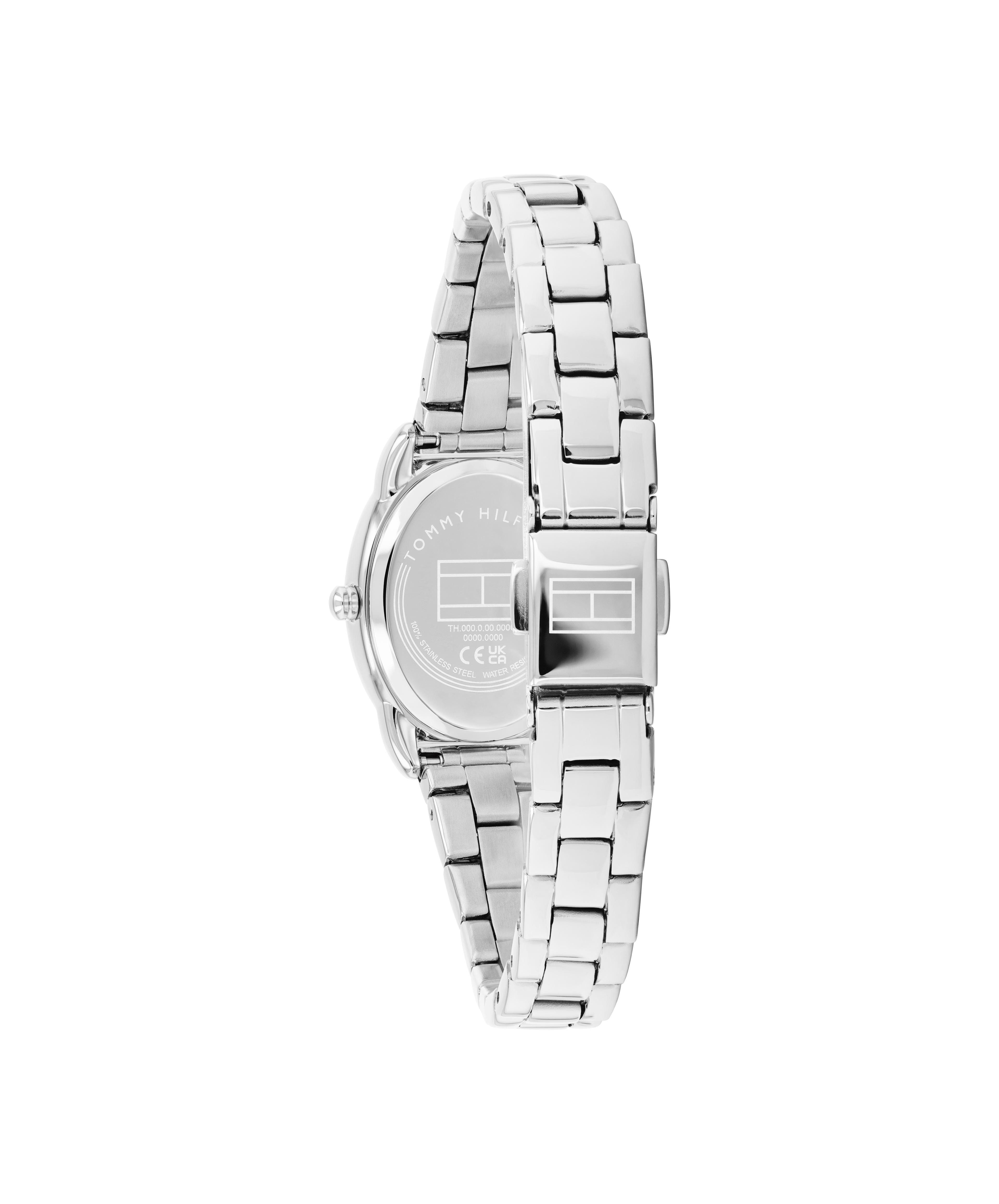 Tommy Hilfiger Quarzuhr Demi Oval 1782873, Armbanduhr, Damenuhr, Edelstahlarmband, analog