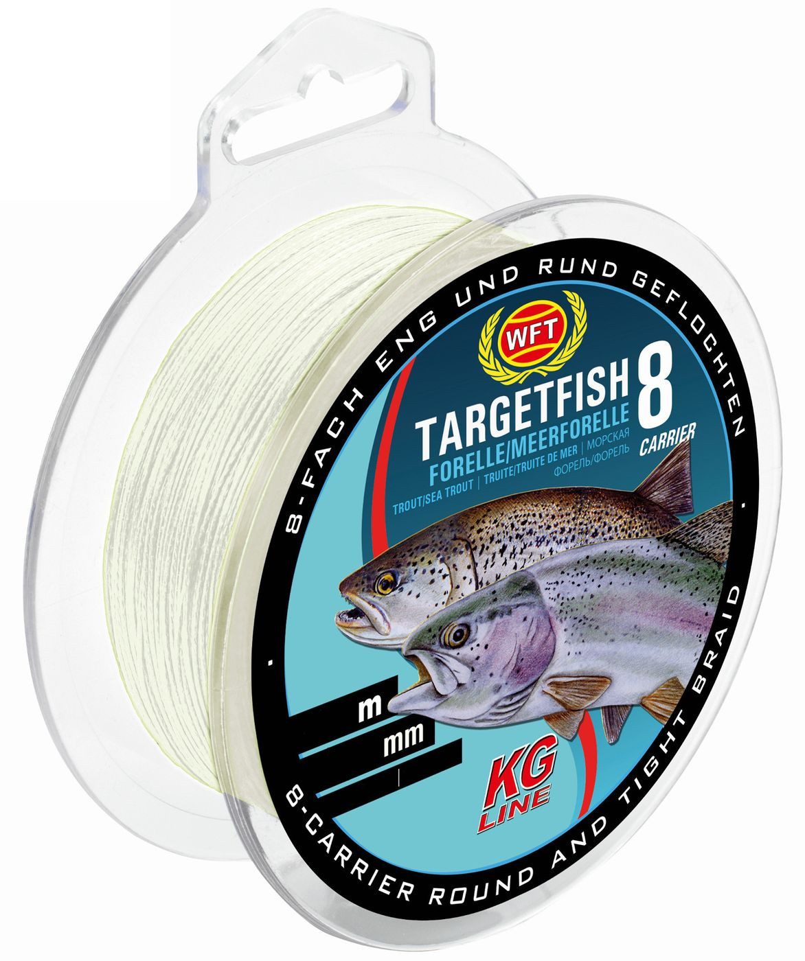 WFT Angelschnur WFT TF8 Meerforelle & Forelle Trans 0,06mm 150m 3,6kg - Angelschnur, (150-St)