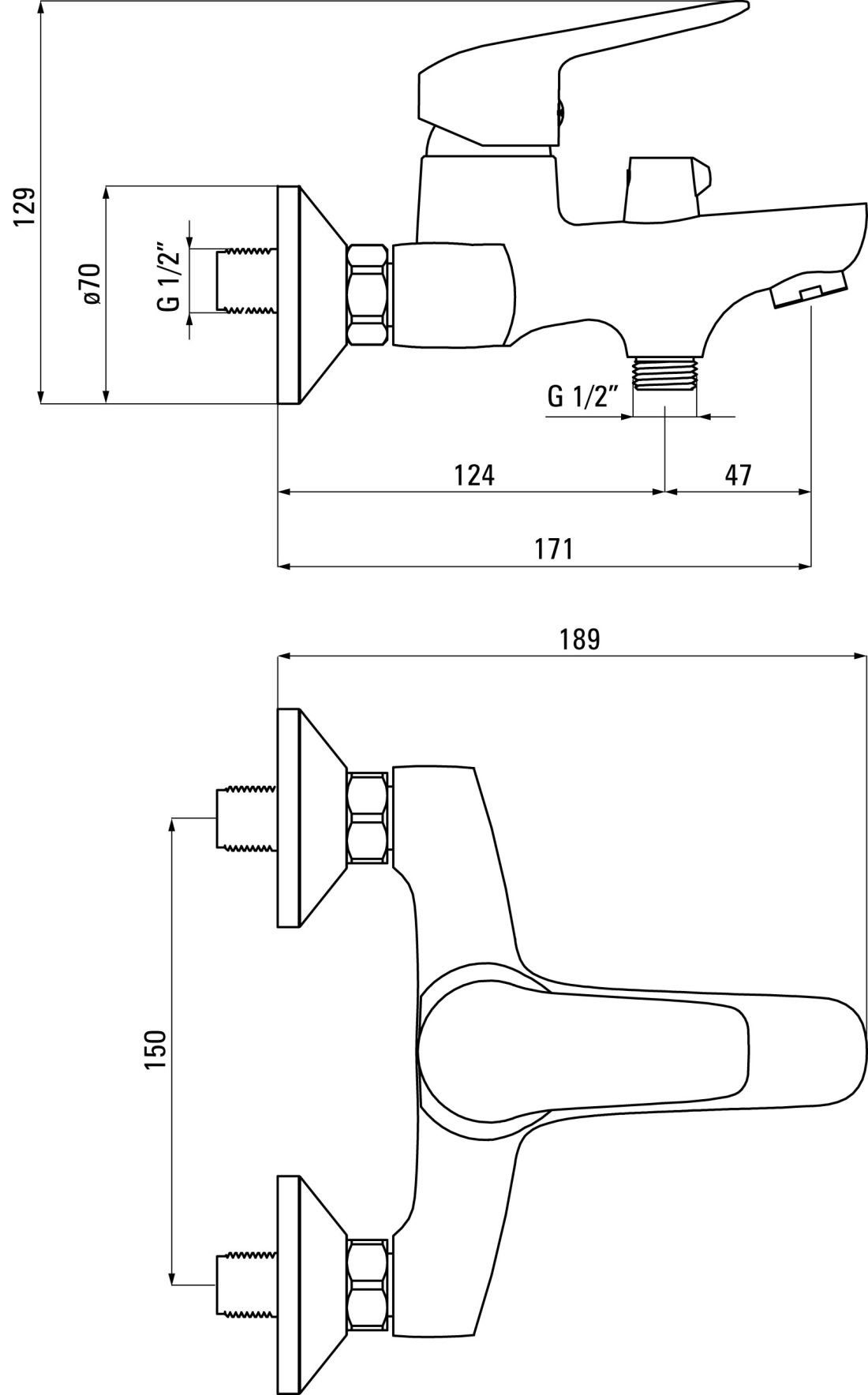 Deante Wannenarmatur BORO NERO Einhebel-Wannenfüllarmatur mit günstig online kaufen