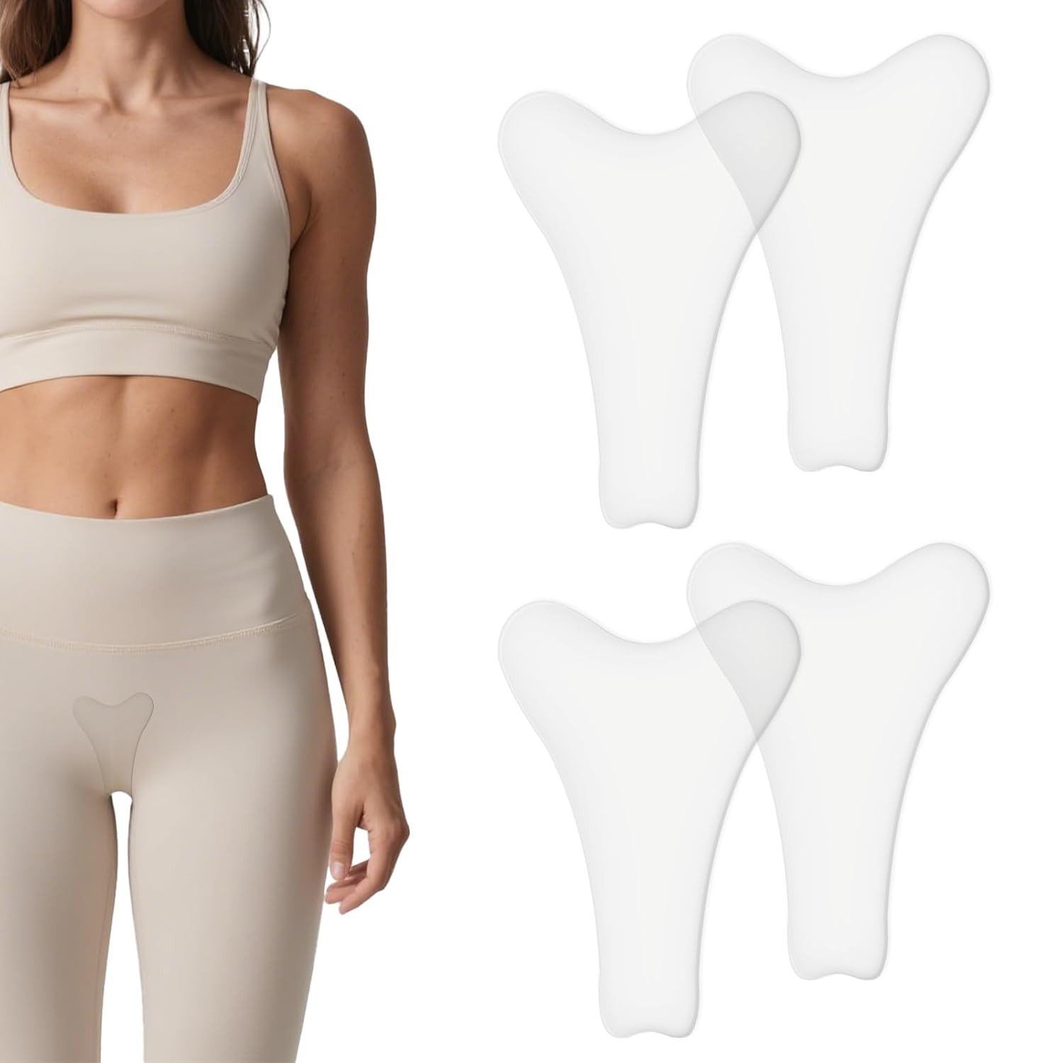 COOL-i ® G-String Unsichtbare Silikon Einlagen 4er Set, nahtlos & selbsthaftend