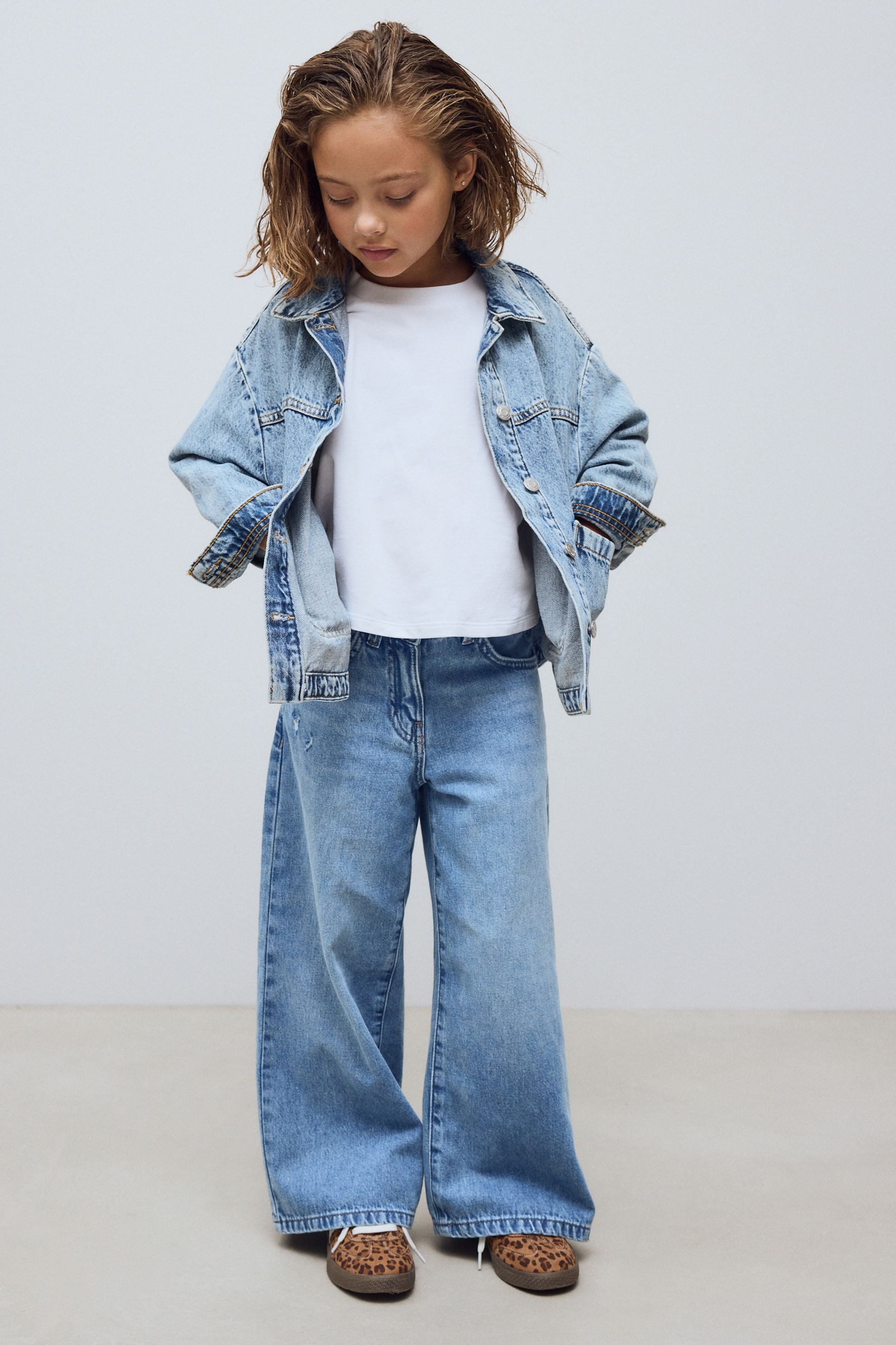 Next Weite Jeans Weite Jeans aus 100 % Baumwolle (1-tlg)