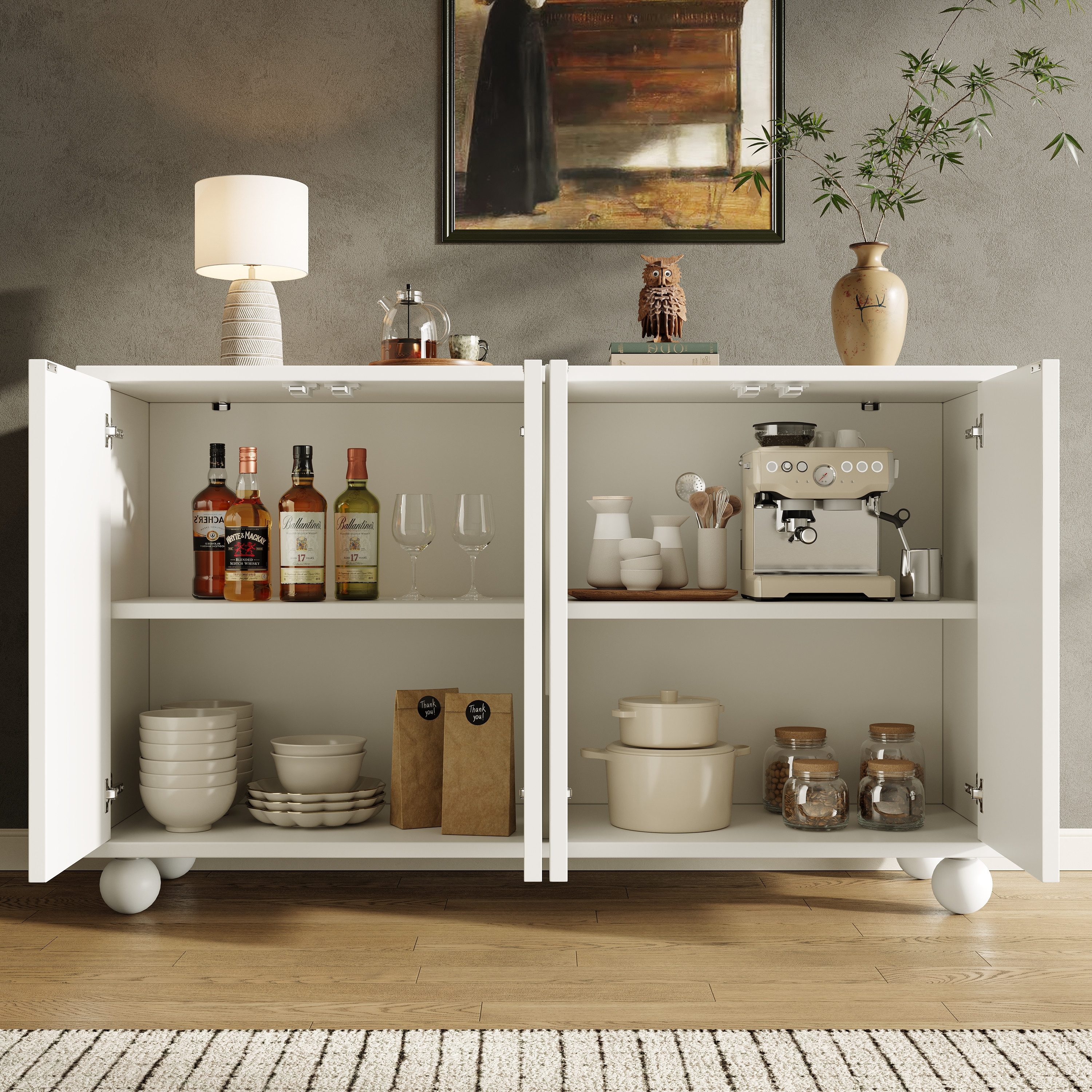 TavilaEcon Sideboard Esszimmer- und Wohnzimmer-Aufbewahrungsschrank mit günstig online kaufen