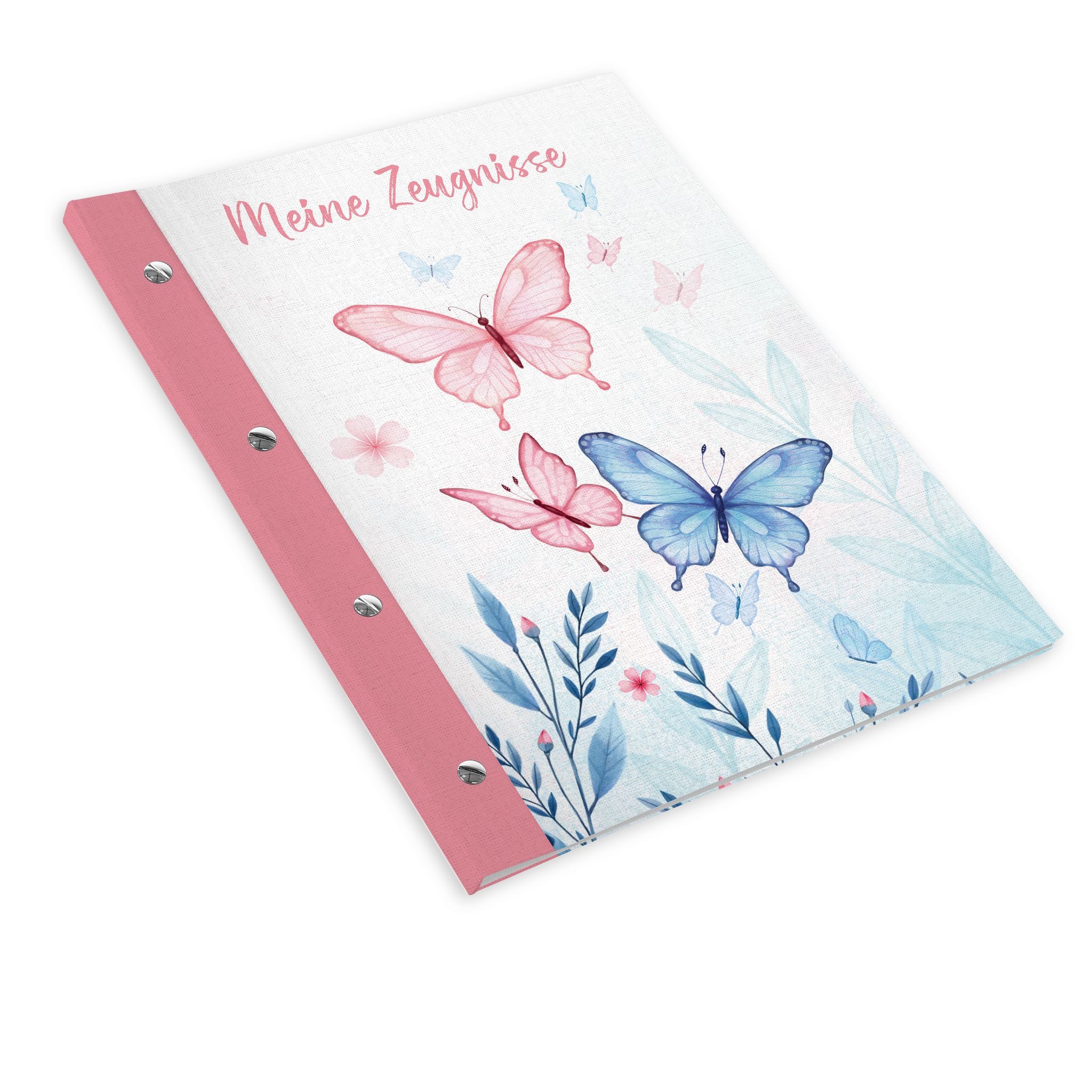 itenga Bewerbungsmappe itenga Zeugnismappe A4 mit Schraubverschluss Motiv Schmetterling ELARA – Bild 2 von 5