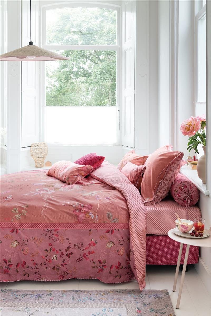 Bettwäsche Tokyo Bouquet Pink 200X200 Rosa Perkal 200 x 200 cm + 2x 80 x  80, PiP Studio, Baumolle, 3 teilig, Bettbezug Kopfkissenbezug Set kuschelig  weich hochwertig