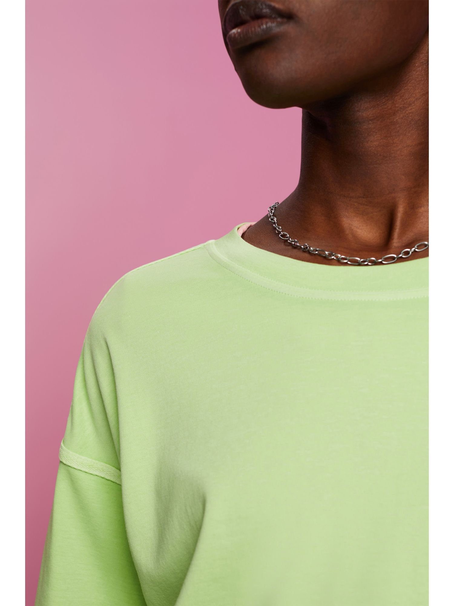 Esprit T-Shirt Oversize-T-Shirt aus Baumwolle GREEN CITRUS (1-tlg)