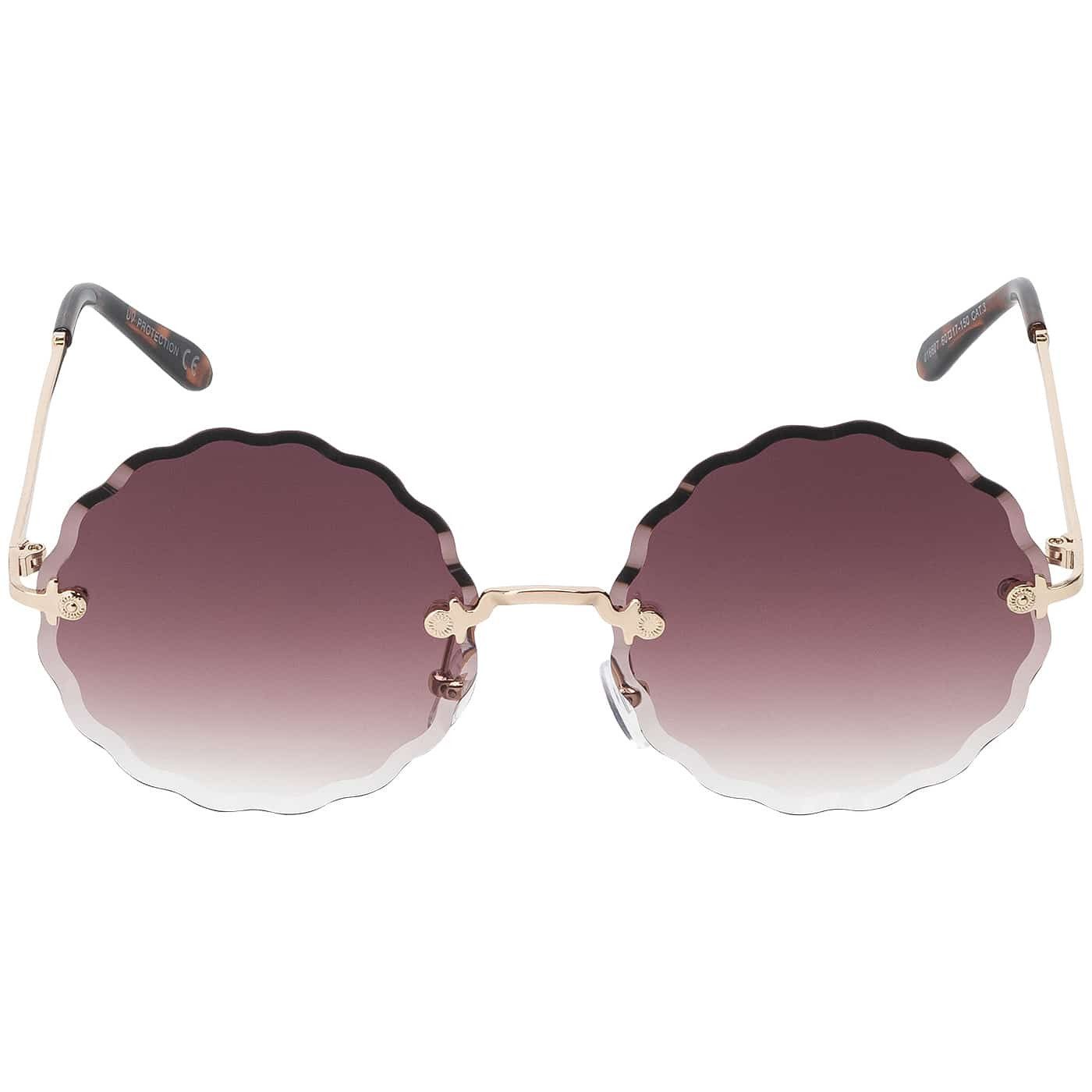 BEZLIT Eyewear Retrosonnenbrille Rund Form Designer Damen Sonnenbrille (1-St) mit bunten Linsen