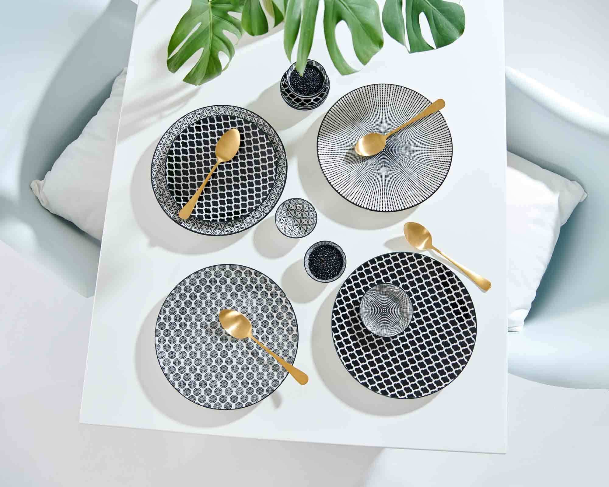 Ritzenhoff & Breker Tafelservice Takeo Circles Tafelservice 8er Set (8-tlg), 4 Personen, Porzellan