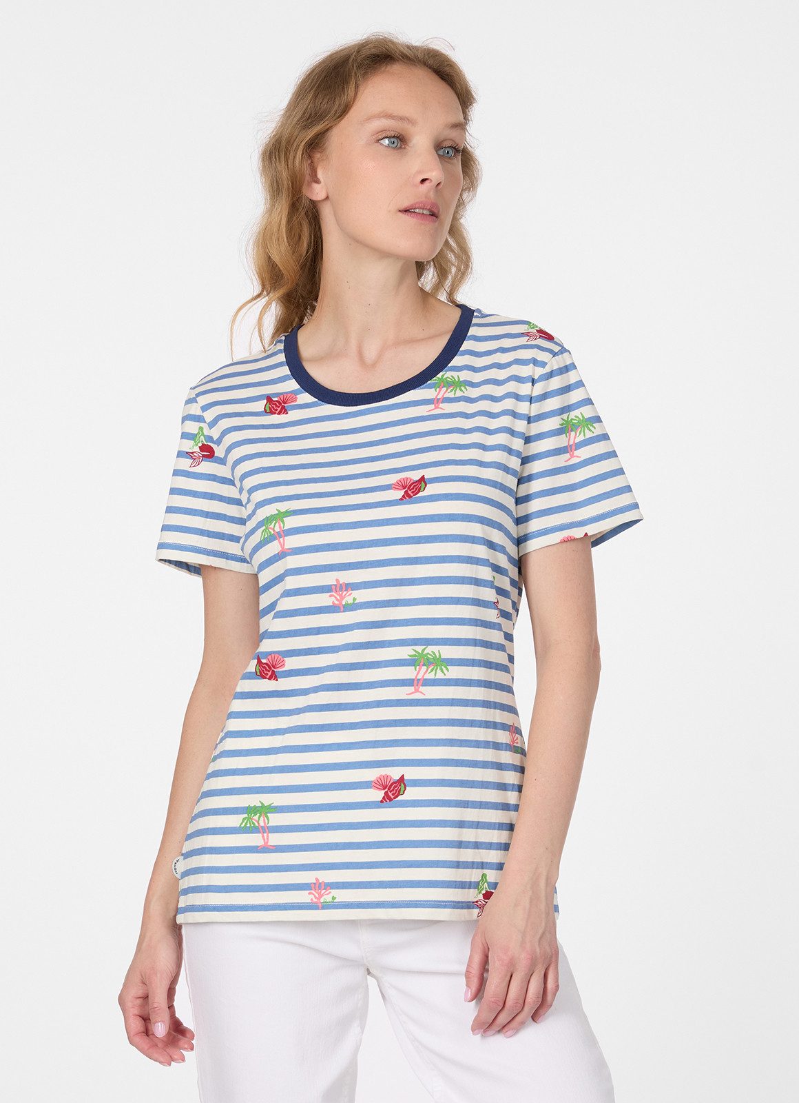 Ragwear T-Shirt MINTTA STRIPES Klassischer Fit mit Streifen und Allover-Print