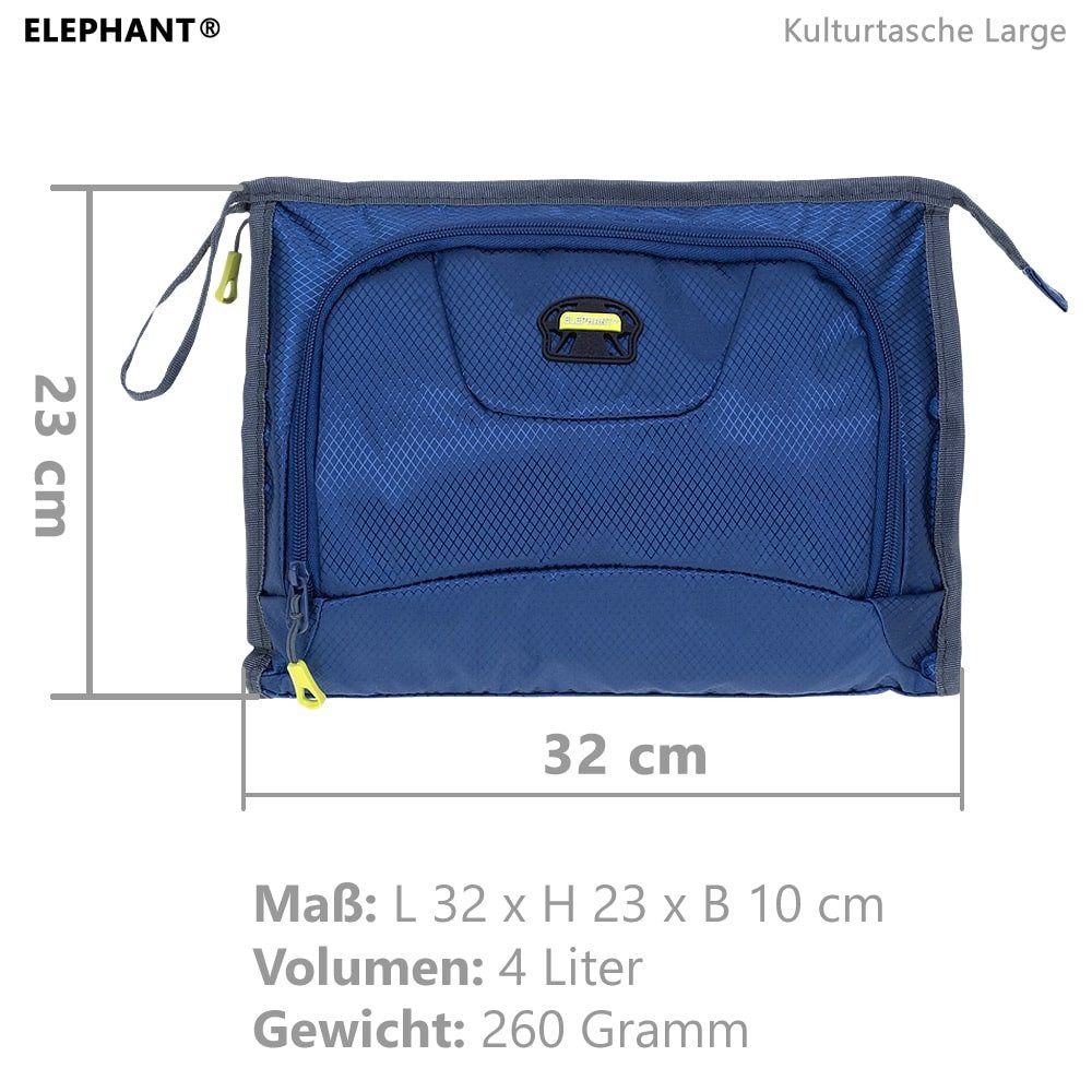 ELEPHANT Kulturbeutel Kulturtasche Trainer groß Kosmetiktasche, Washbag Reise Gepäck Beautycase Tasche