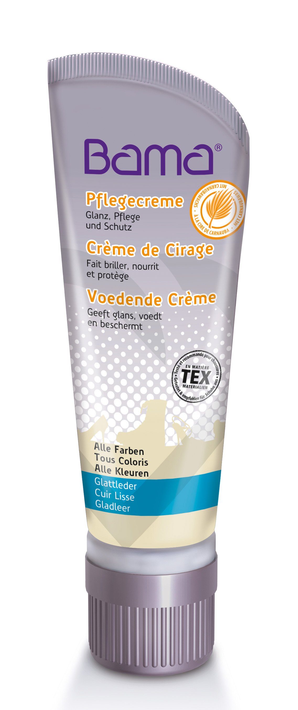 Pflegecreme für Glattleder mit Schwammaufsatz Schuhcreme
