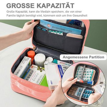 Fivejoy Aufbewahrungsbox 2stk Medikament Tasche (Notfalltasche Leer Wasserdichte Medizin Aufbewahrungstasche, 2 St., Klein Reiseapotheke Tasche), für Home Auto Office Reisen Outdoor