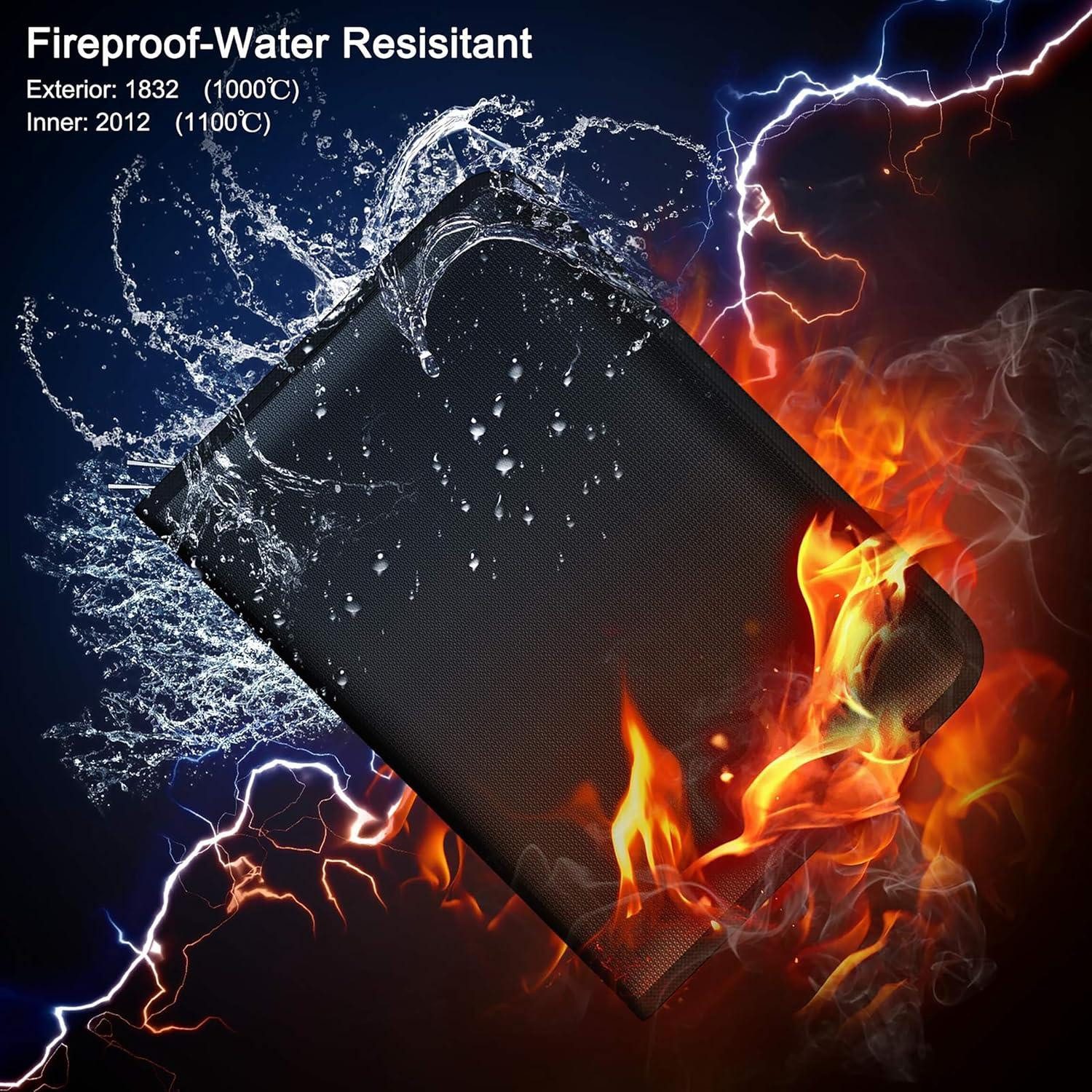 Thumbnail - LuxusKollektion Fächermappe Feuerfeste Dokumentenmappe A4 13 Fächer Wasserdicht mit Reißverschluss