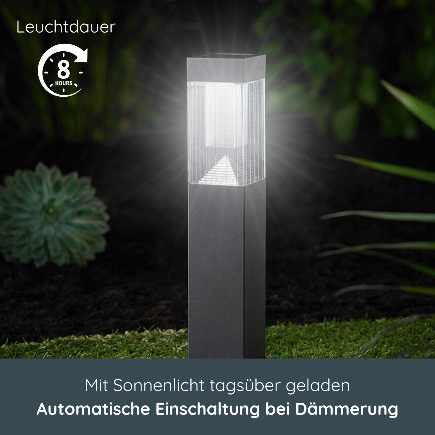 MeLiTec LED Solarleuchte 3er Set Solar-Gartenleuchte günstig online kaufen