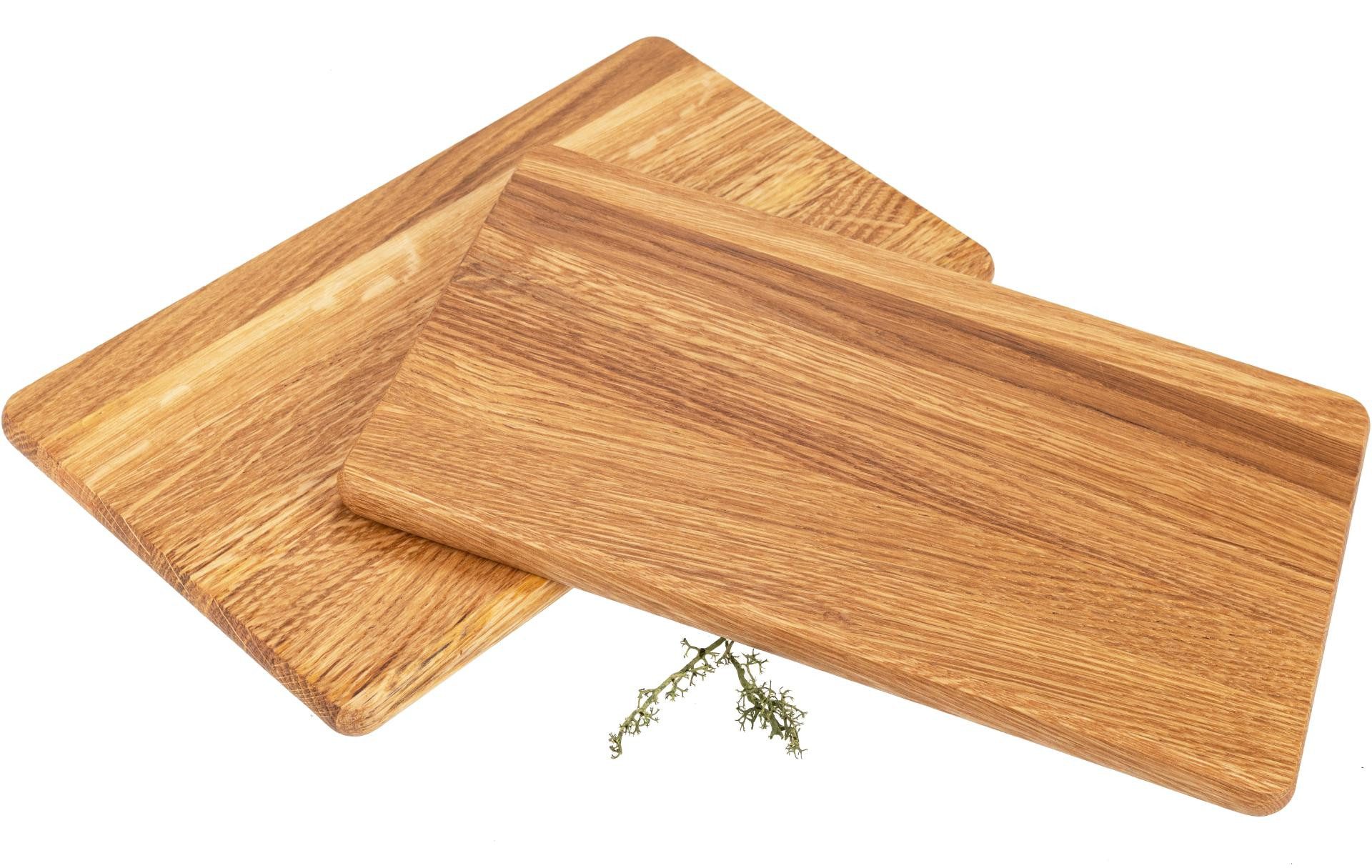 Holz Frank Frühstücksbrett Frühstücksbrettchen aus Eiche geölt - 26 x 15 x 1,2 cm, Holz