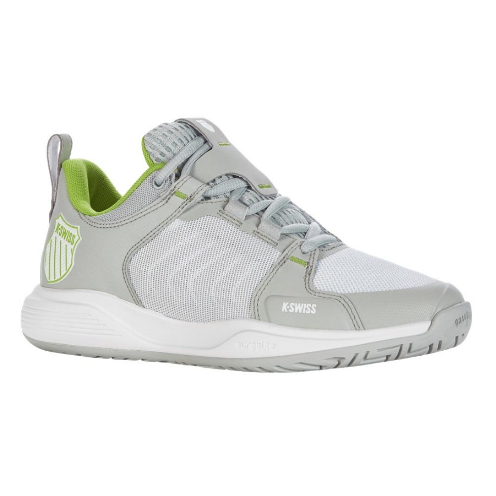 K-Swiss Performance Ultrashot Team Allcourt 2024 grau/weiss/limegrün Damen Tennisschuh
