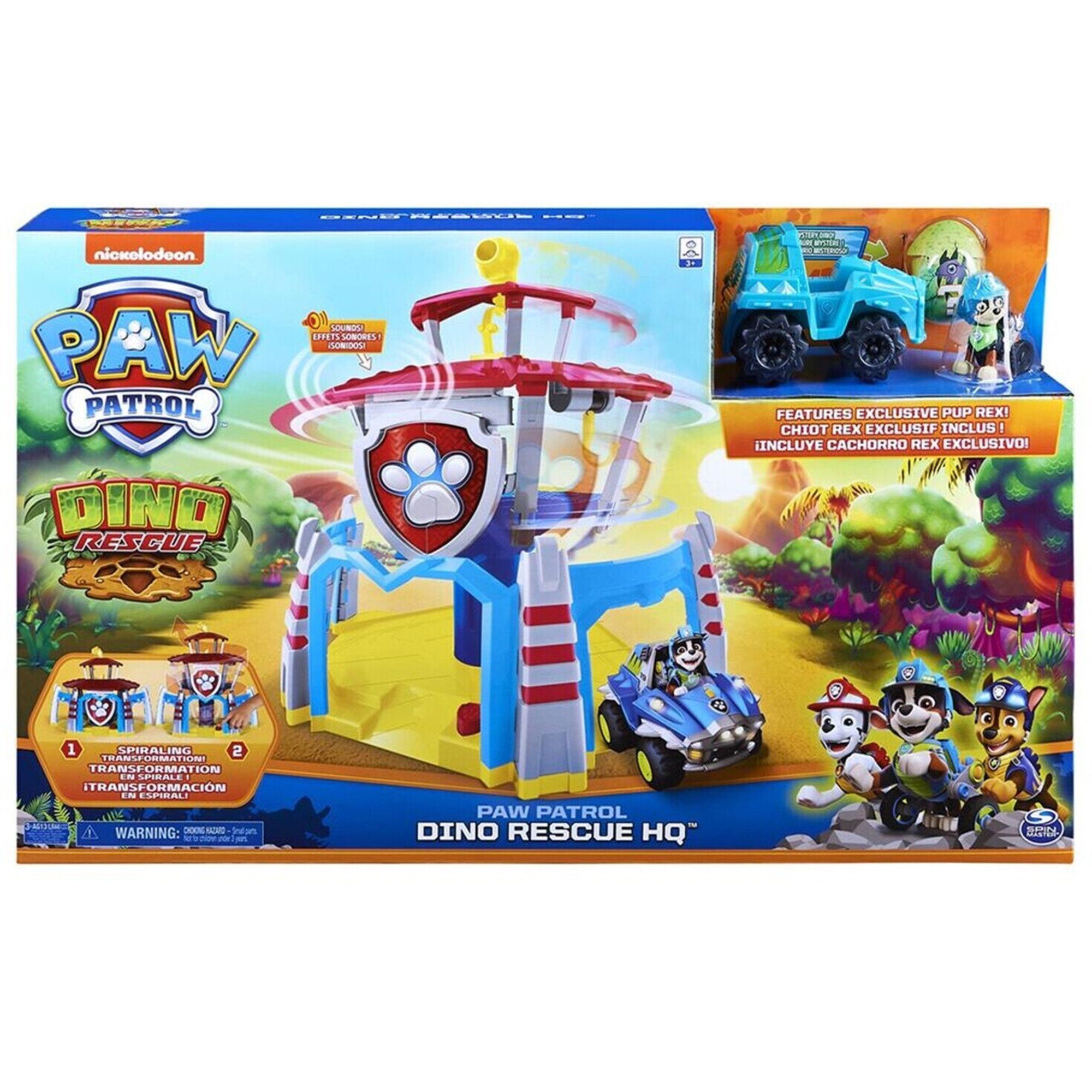 PAW PATROL Spielzeug-Auto Spin Master Paw Patrol - Dino Hauptquartier