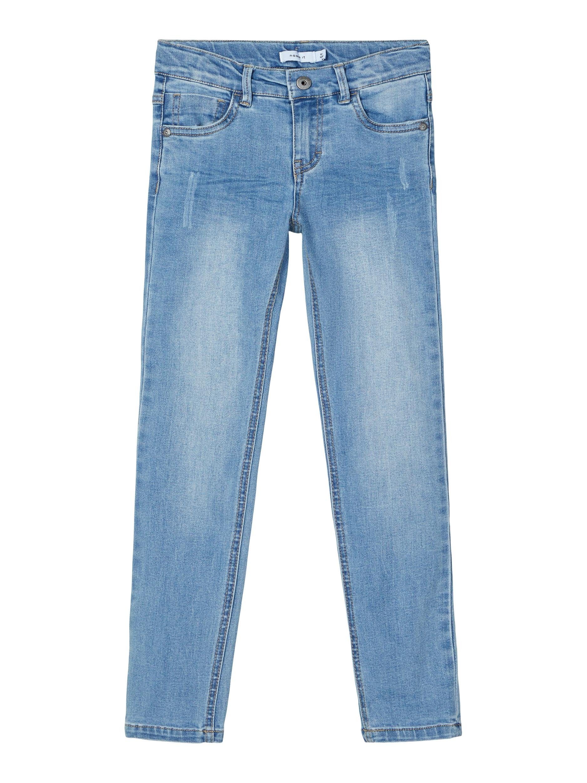 Name It 5-Pocket-Jeans Name It Jungen Stretch Jeans im coolem Used-Style