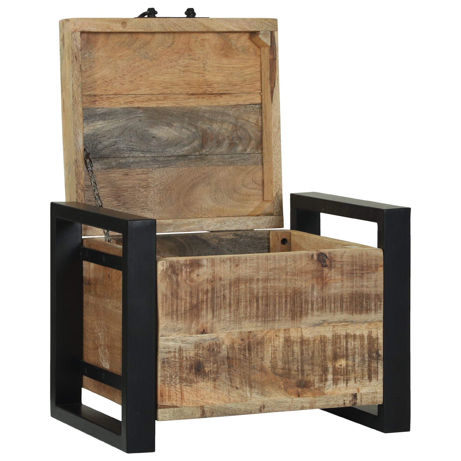Thumbnail - vidaXL Aufbewahrungsbox Truhen 40x30x30cm Massivholz und Metall (1 St)