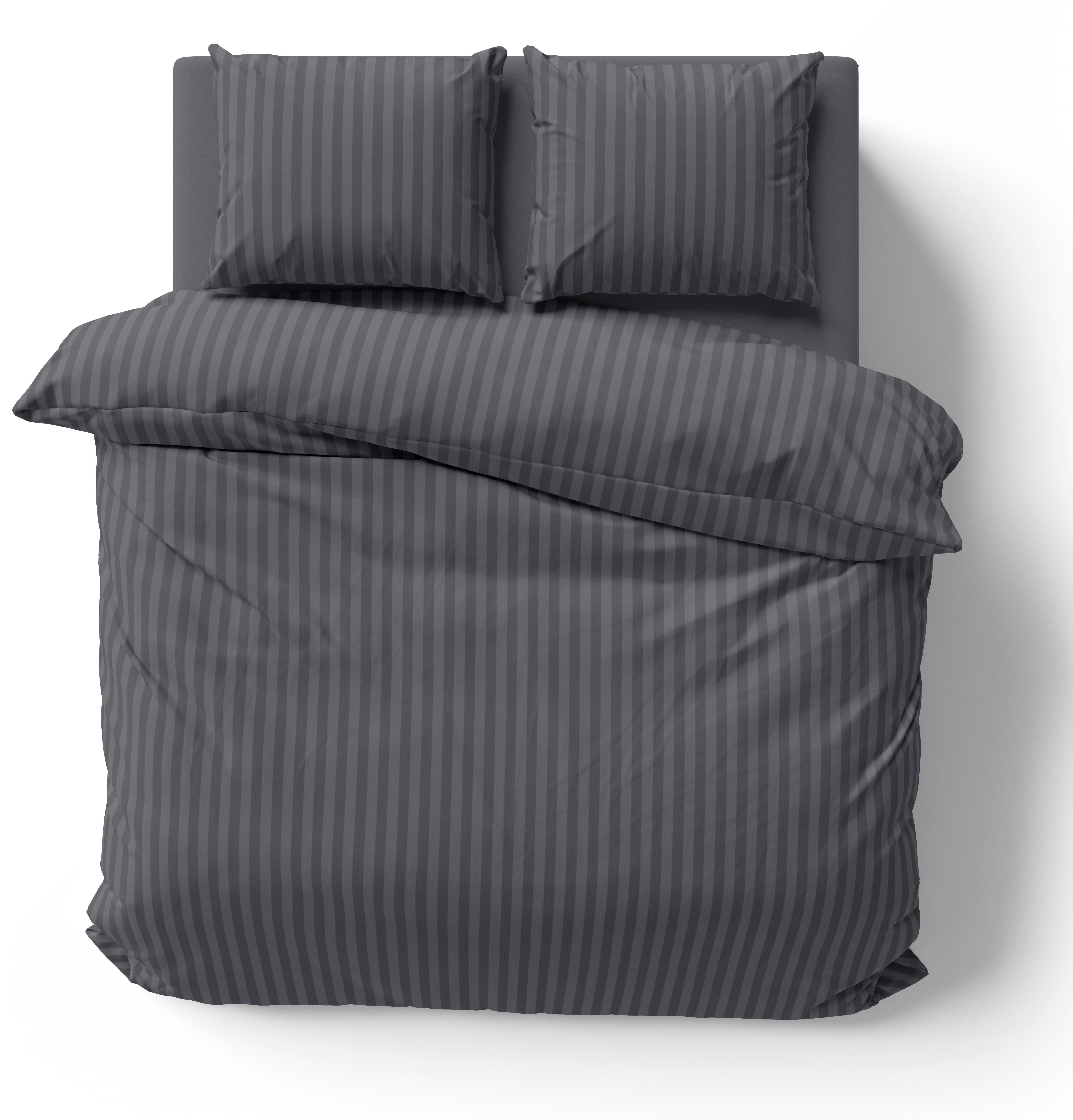 One Home Bettwäsche Damast, Mikrofaser, gestreift und elegant, 3 teilig Doppelbett
