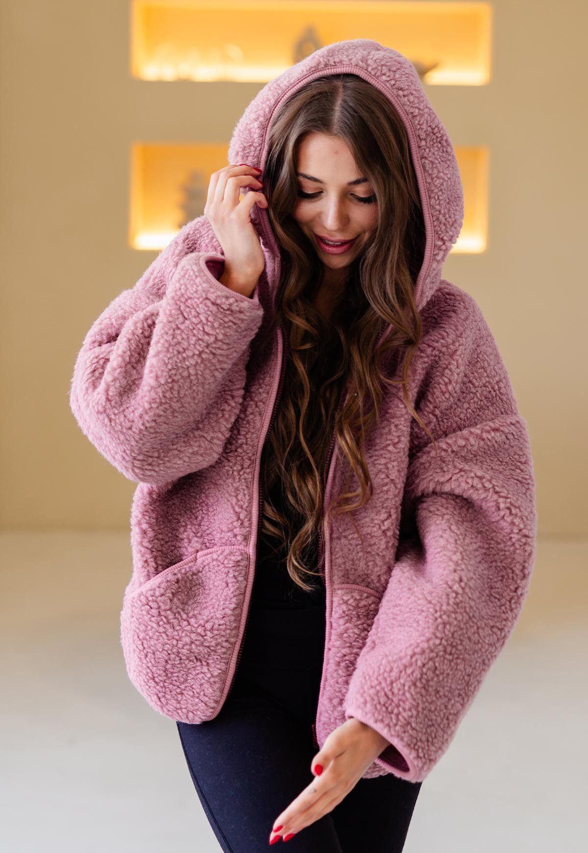 Hollert Winterjacke Merino Wolljacke - NELLY PINK