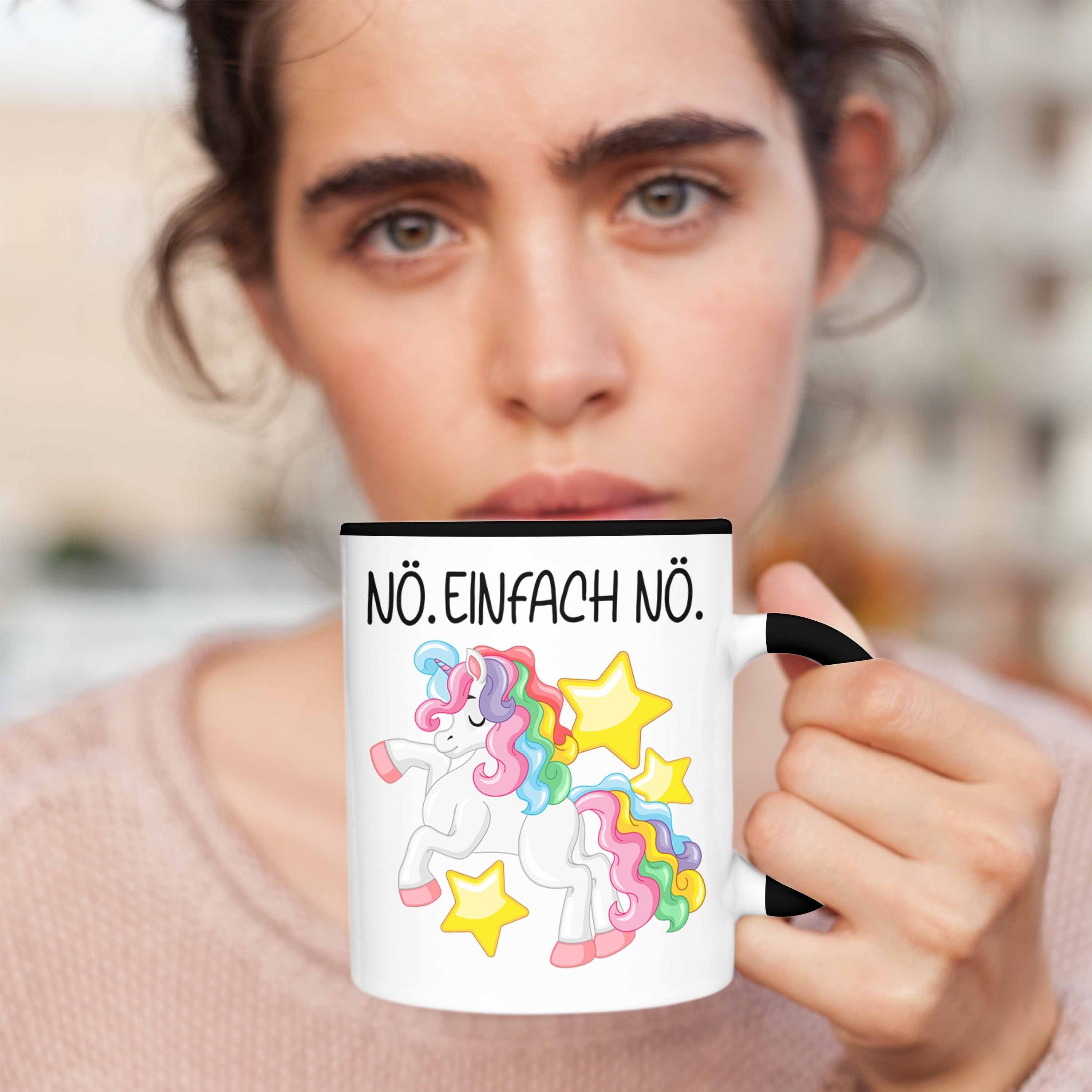 Tasse Mama Trendation Mit Kollegin Kaffeetasse Tasse Freundin Geschenk Nö Lustige Geschenkidee Spruch Nö Einhorn Einfach Arbeit - Trendation Frauen Schwarz