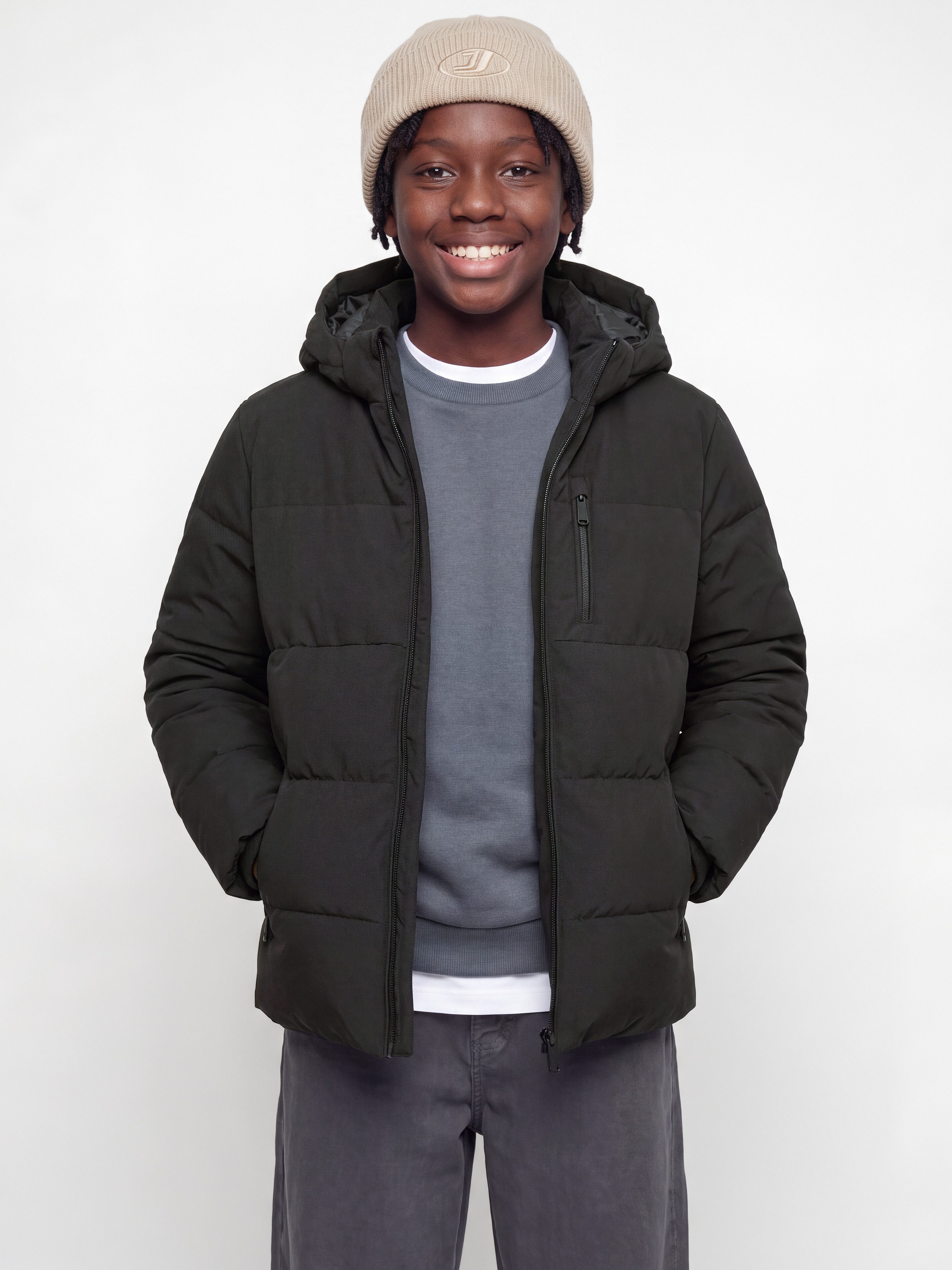 Jack & Jones Junior Steppjacke JJEBECKS PUFFER JNR Kunstfaser, normal geschnitten
