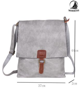 MIRROSI Umhängetasche Damen Crossbody Bag, Groß 37x44x2cm Hochformat (Verstellbare Schulterriemen für individuellen Tragekomfort), Große Tasche, Schultertasche für jeden Anlass