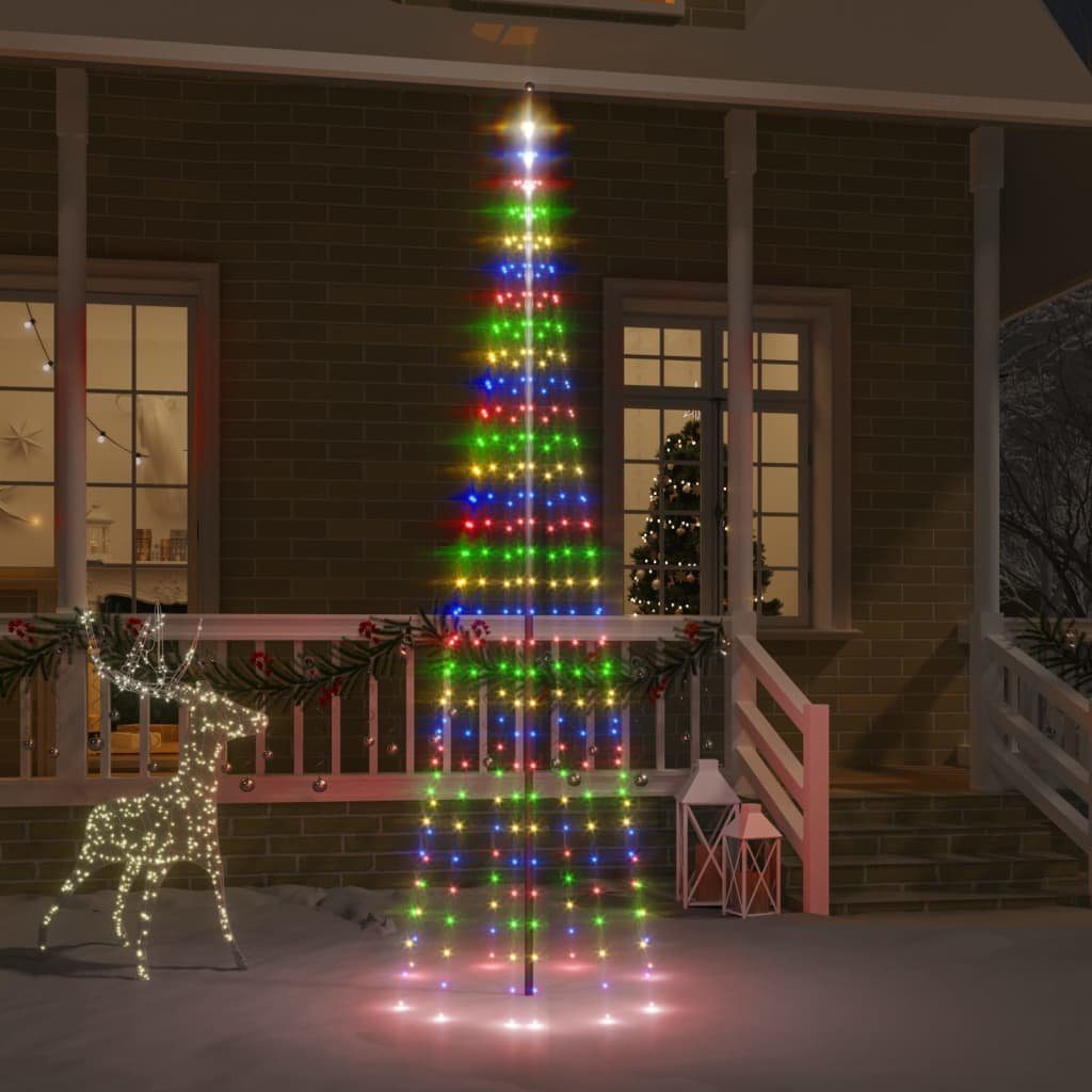 vidaXL Christbaumschmuck LED-Weihnachtsbaum für Fahnenmast Mehrfarbig 310 LEDs 300 cm (1-tlg)
