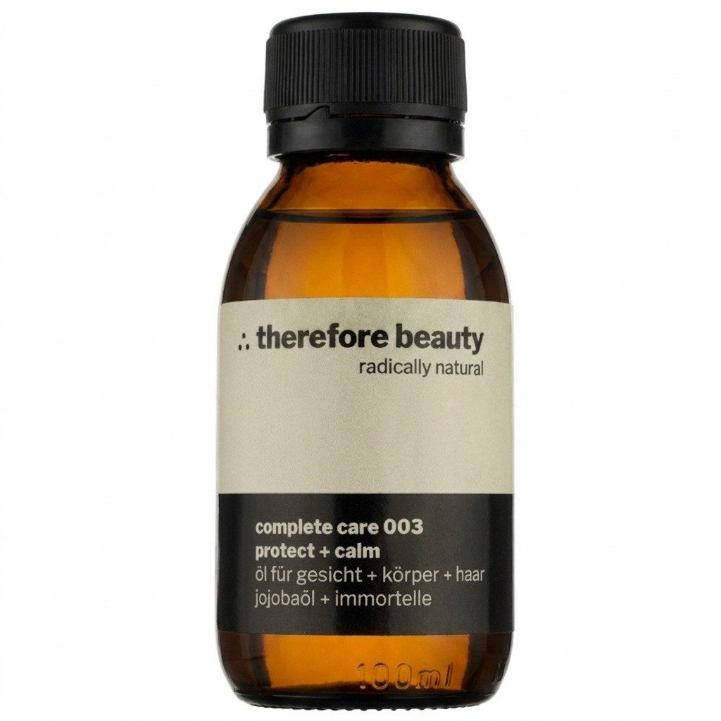 therefore beauty Gesichtsöl complete care 003 Pflegeöl Gesicht Körper Haar sanft Jojoba Immotelle