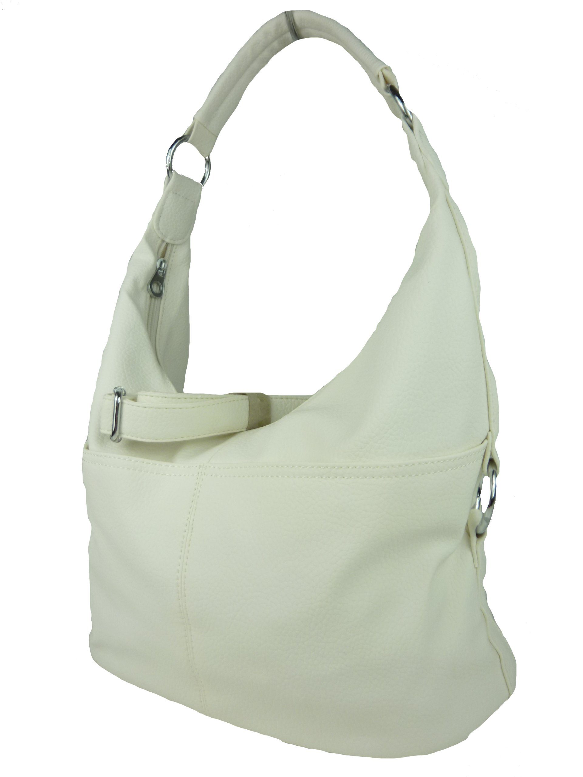 Taschen4life Handtasche Damen Tasche Shopper Cora 8394 Schultertasche, abnehmbarer Umhängeriemen, mittelgroß