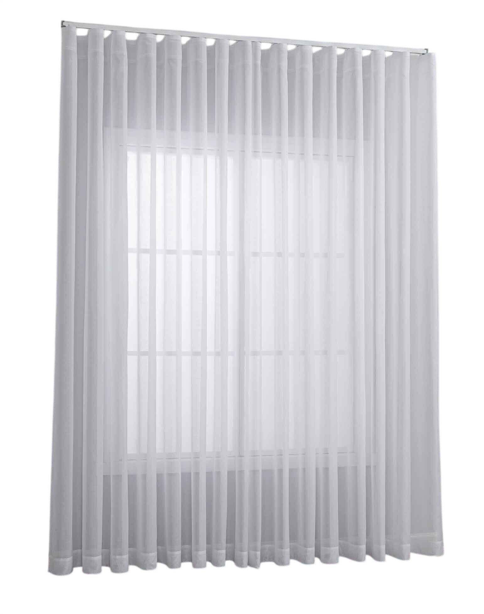 Gardinenbox Gardine (1 St), Faltenband, transparent, Voile, Gardine Voile Wellenband 1:2 Bleiband »Wien« 2025100