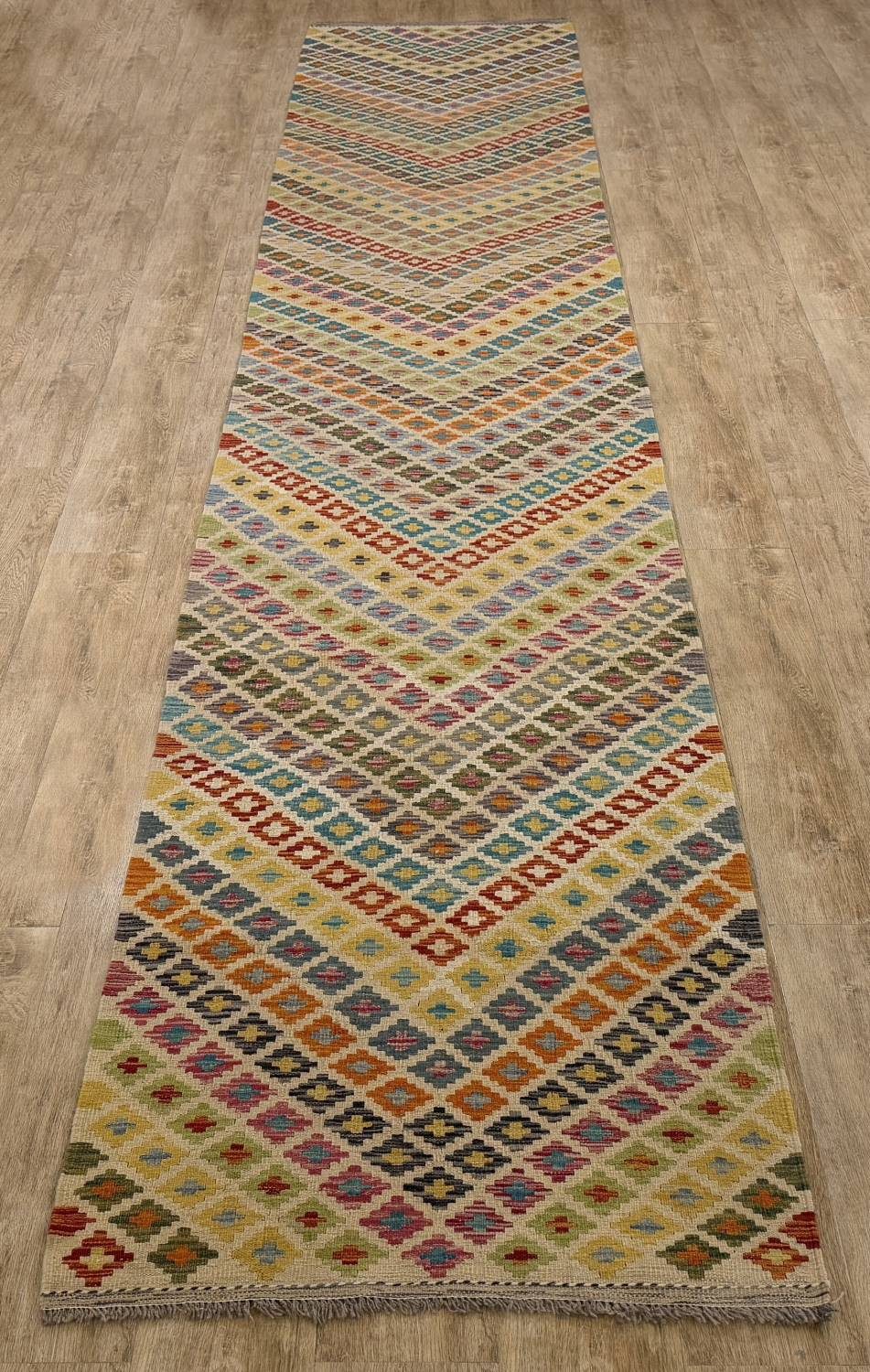 Rug Studios Teppich KELIM ORIGINAL HANDGEARBEITET, Rechteckig, Höhe: 5 mm, Handgefertigt, 89 x 500 cm, Multi