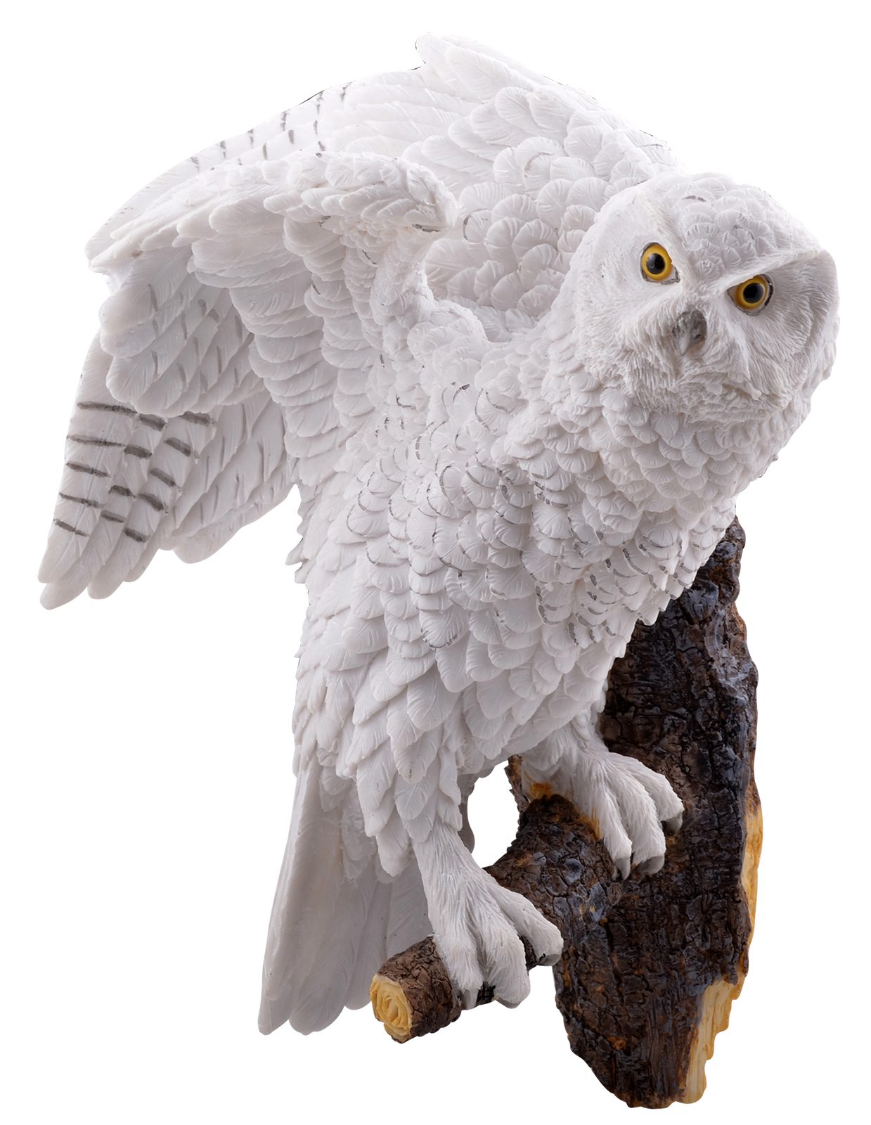 Dekofigur Große Schneeeule für an die Wand 33 cm Uhu Eule Vogel Wandmonatge